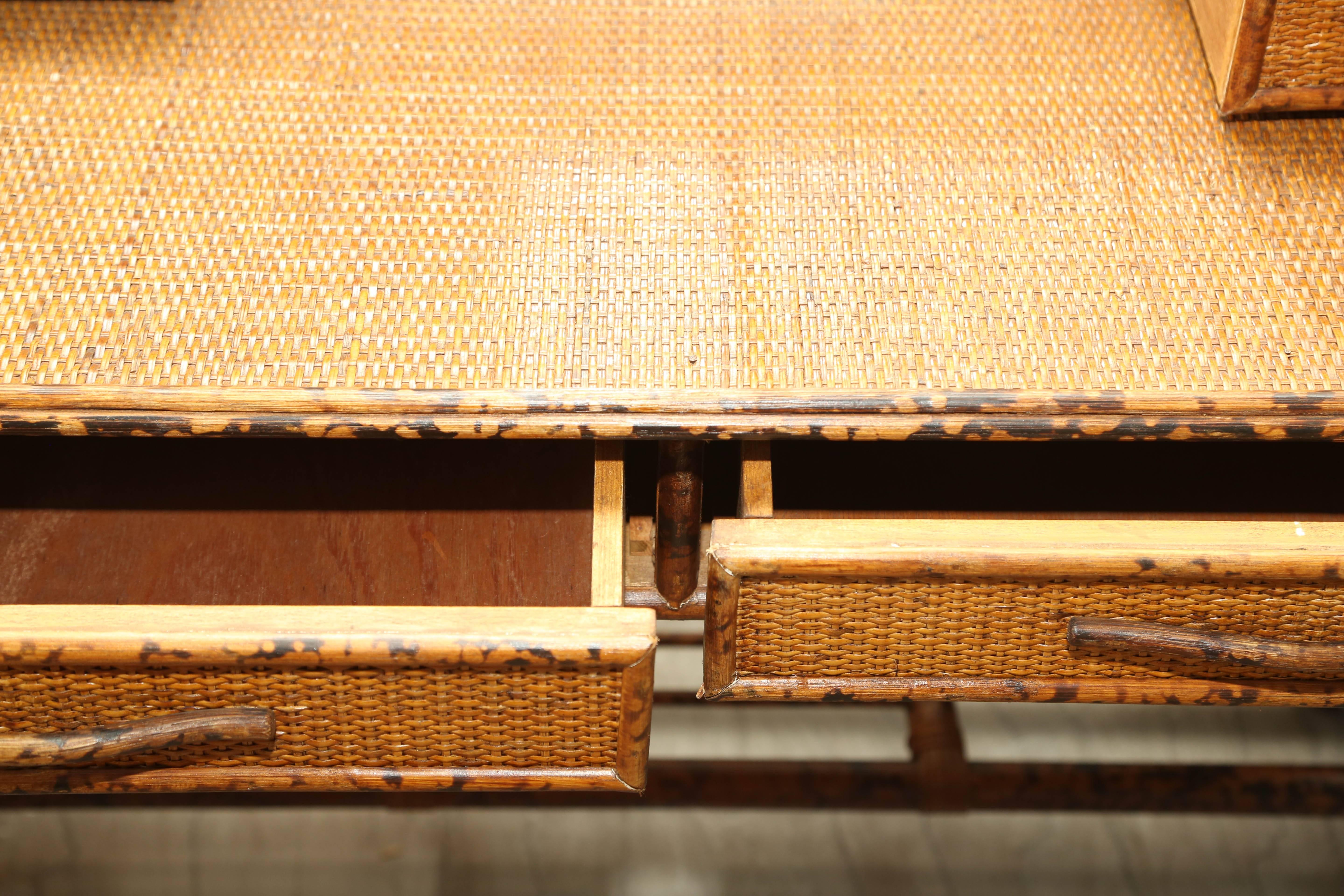 vintage bamboo desk