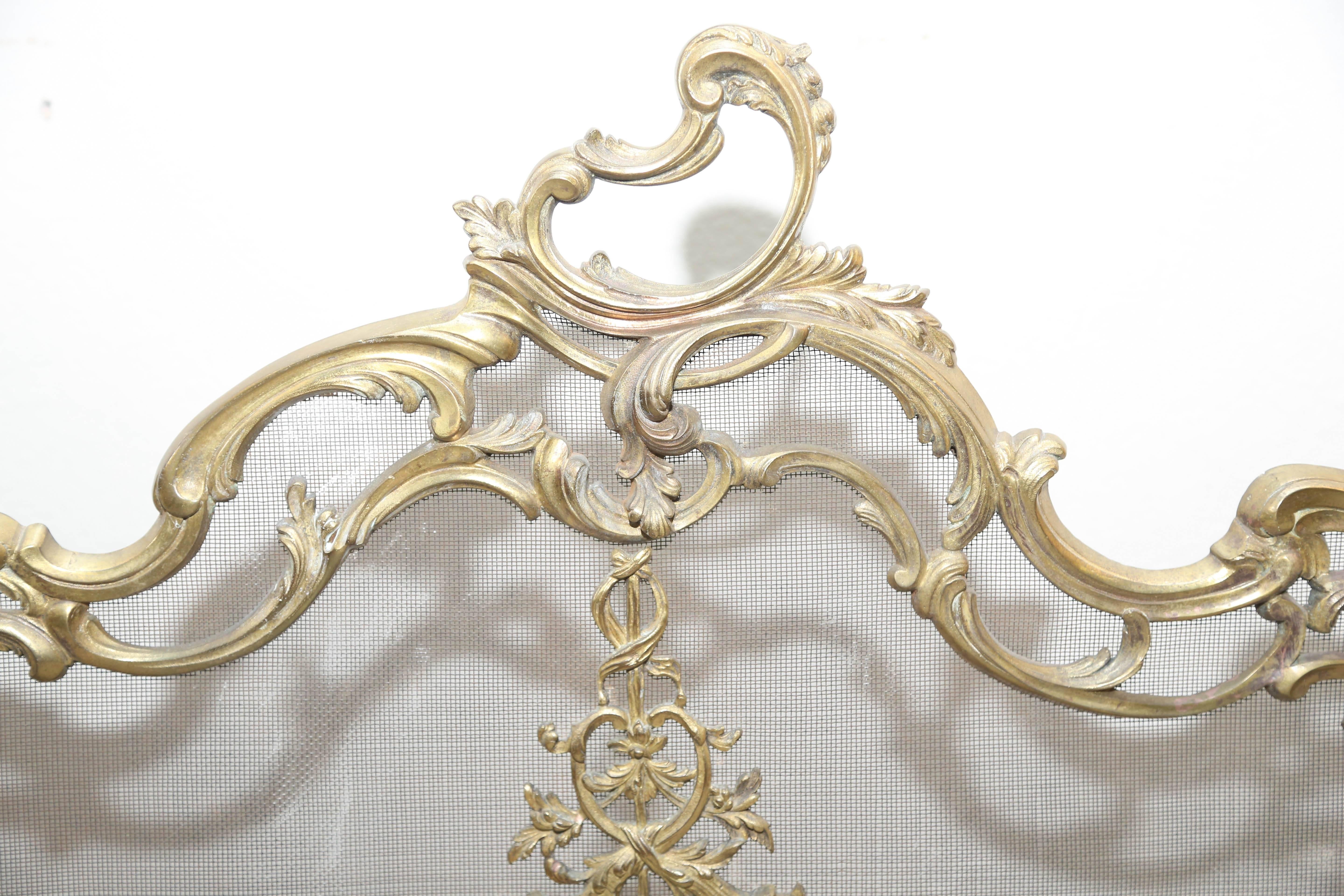 19th Century, French Baroque Fire Screen In Good Condition In West Palm Beach, FL