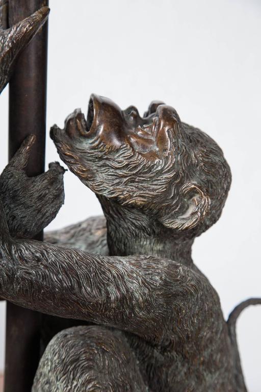 Pair of Bronze Monkey Lamps at 1stDibs
