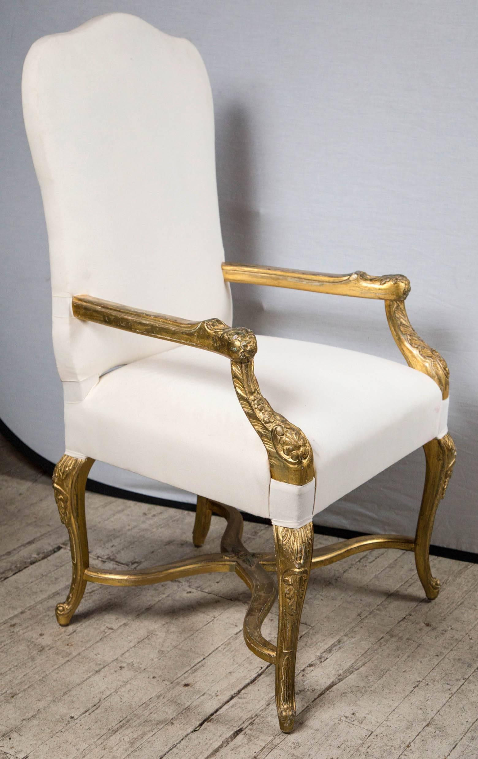 Set of Ten Giltwood Dining Chairs For Sale 1