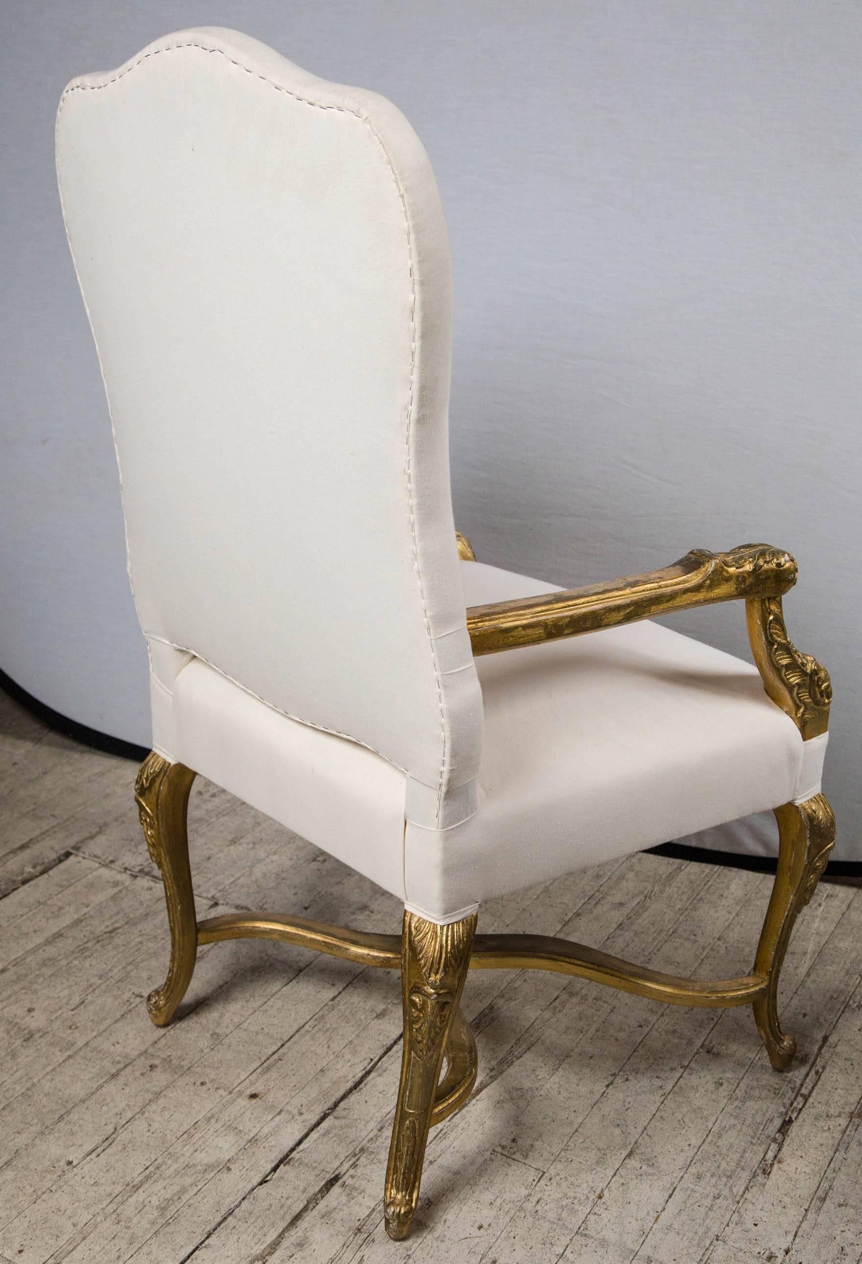 Set of Ten Giltwood Dining Chairs For Sale 3