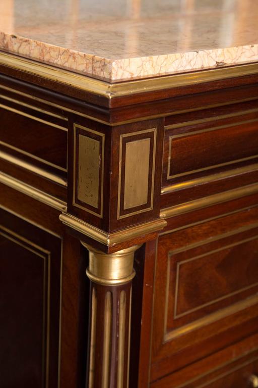 Napoleon III French Mahogany Commode or Chest of Drawers For Sale