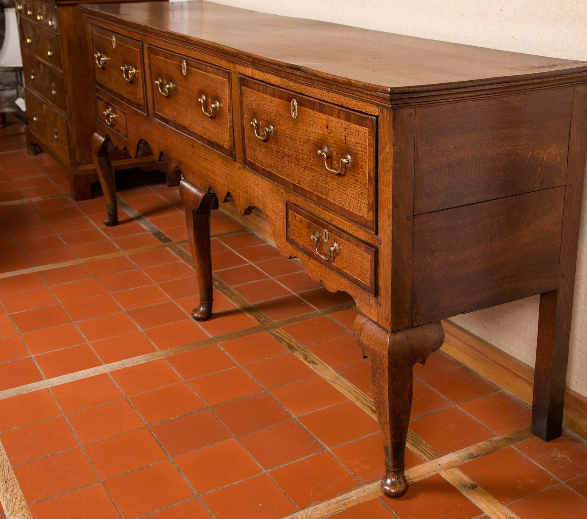 George III 18th Century Oak Shropshire Server / Huntboard