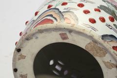 Pair of Hand-Painted Chinese Porcelain Drum Stools