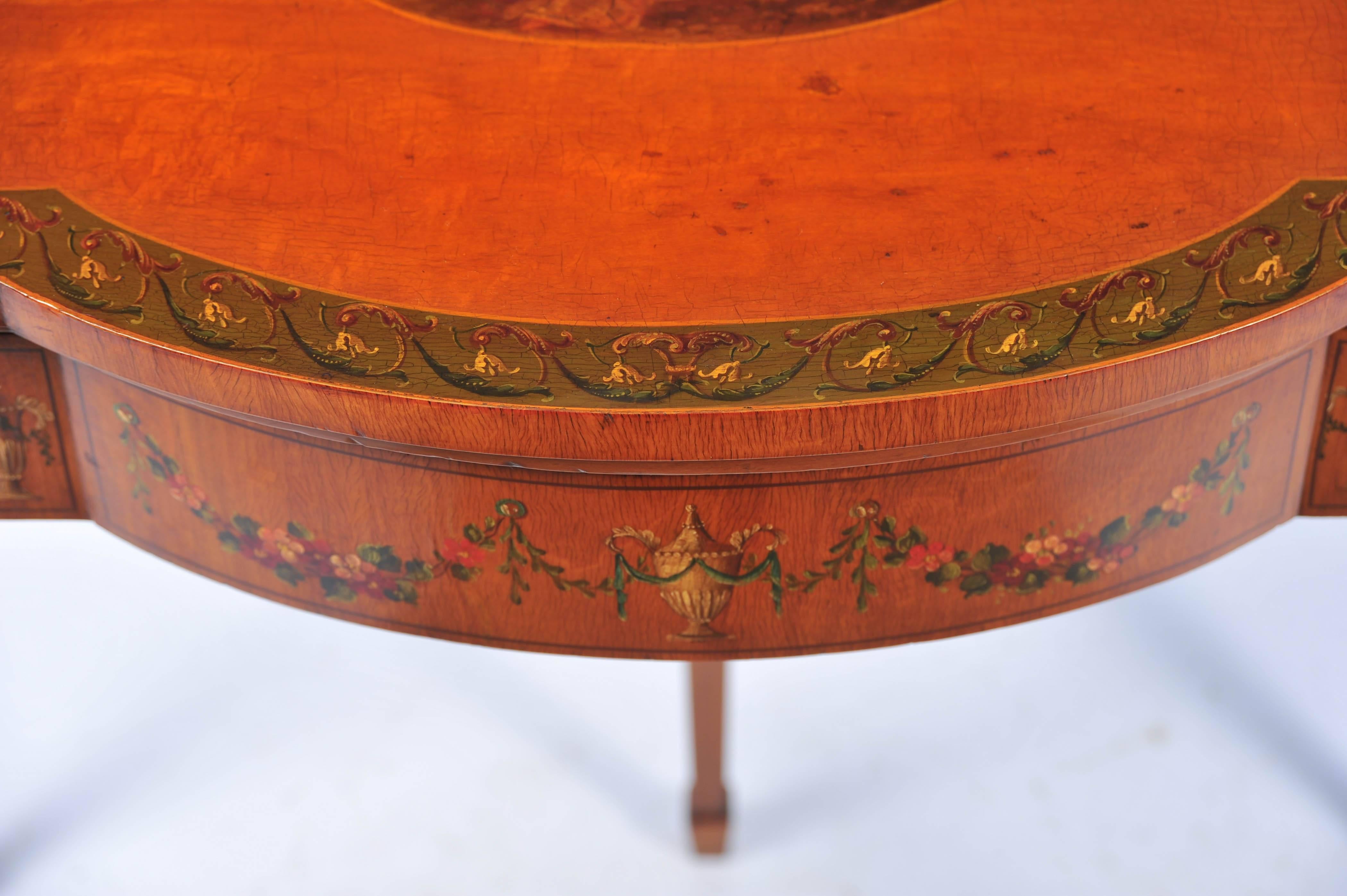 19th Century Satinwood Card Table 2