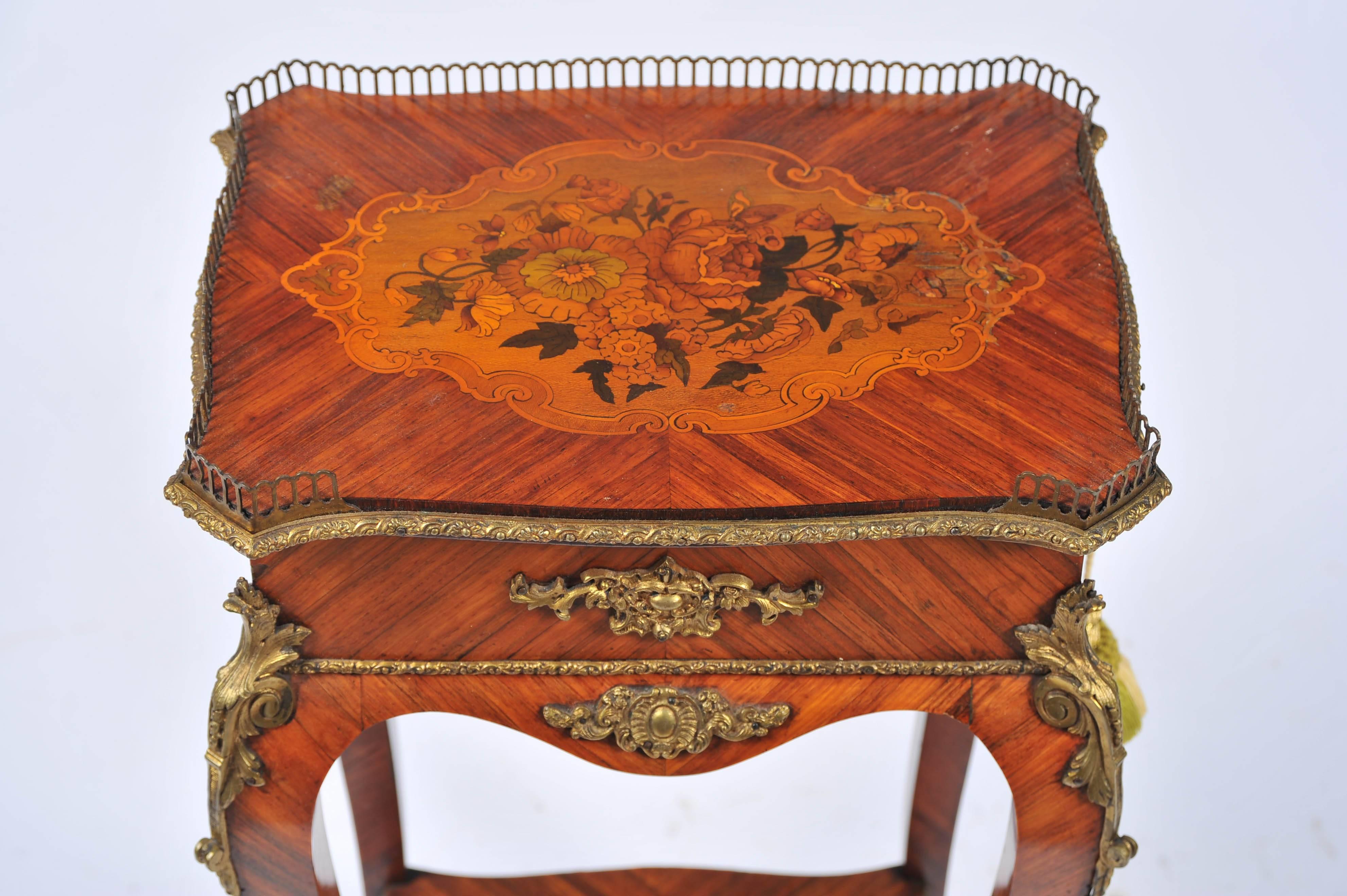 Inlay 19th Century Louis XVI Style Side Table