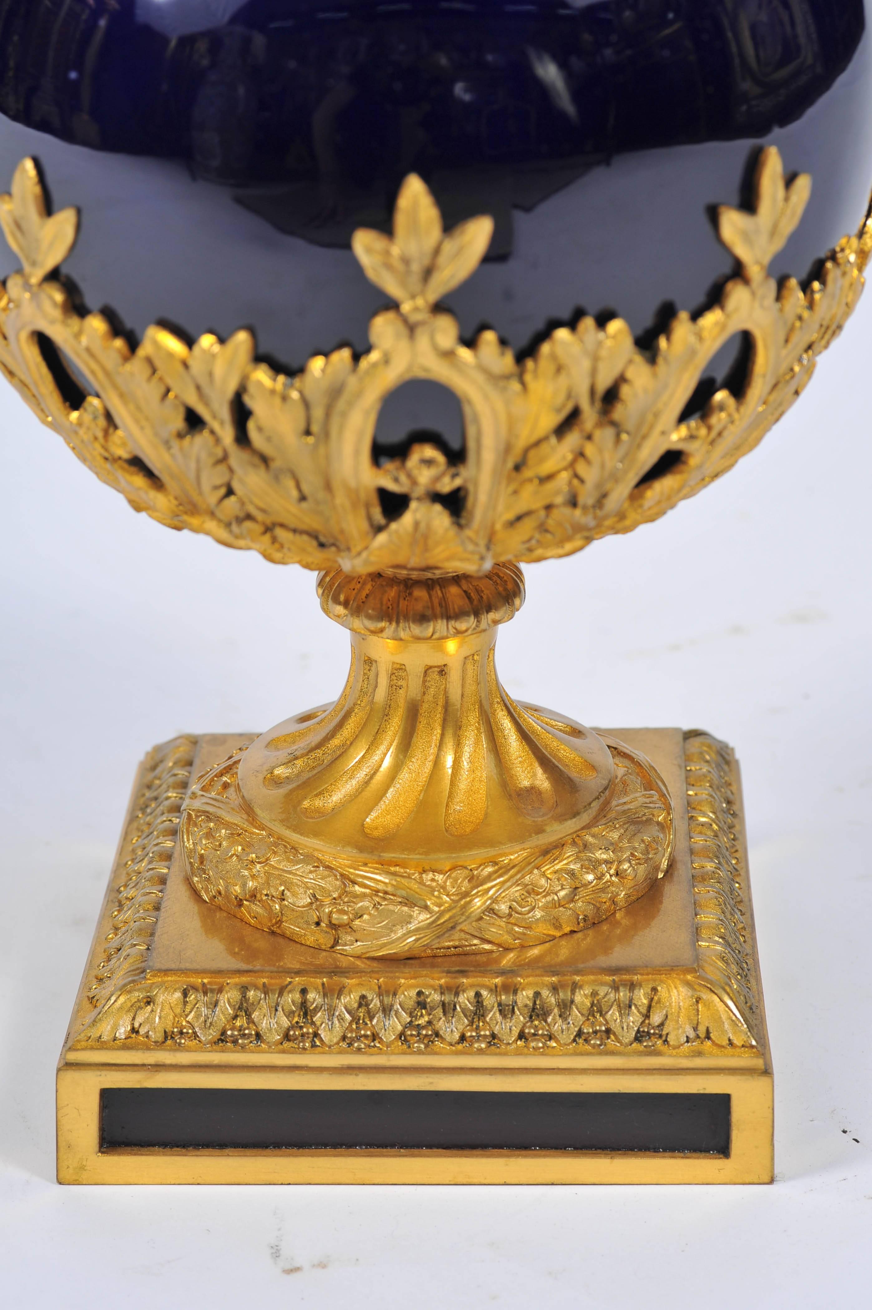 French Classical Antique Lidded Vase