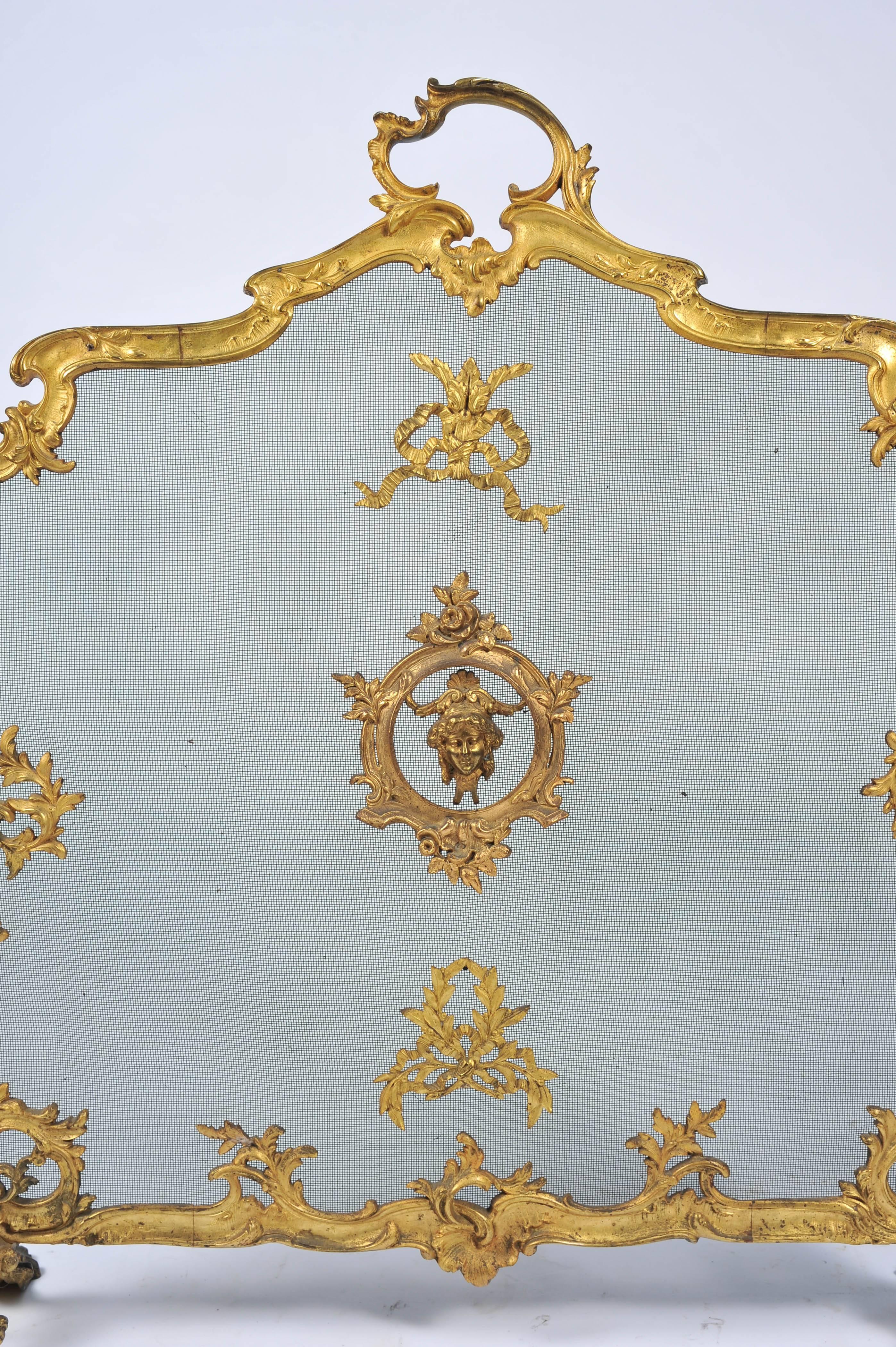 19th Century Antique French Fire Screen, Louis XVI Style