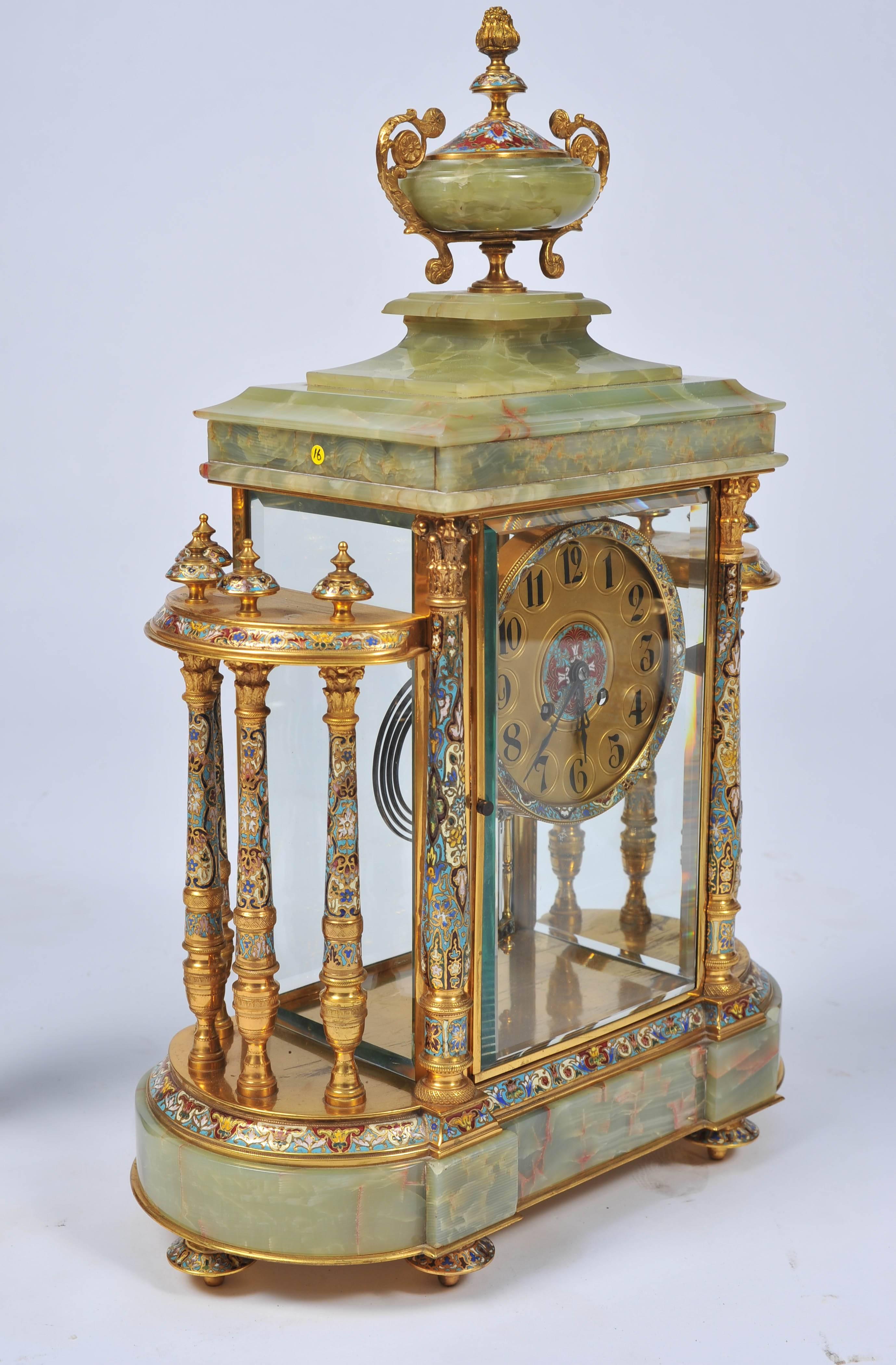 Antique French Louis XVI Style Clock Set 3
