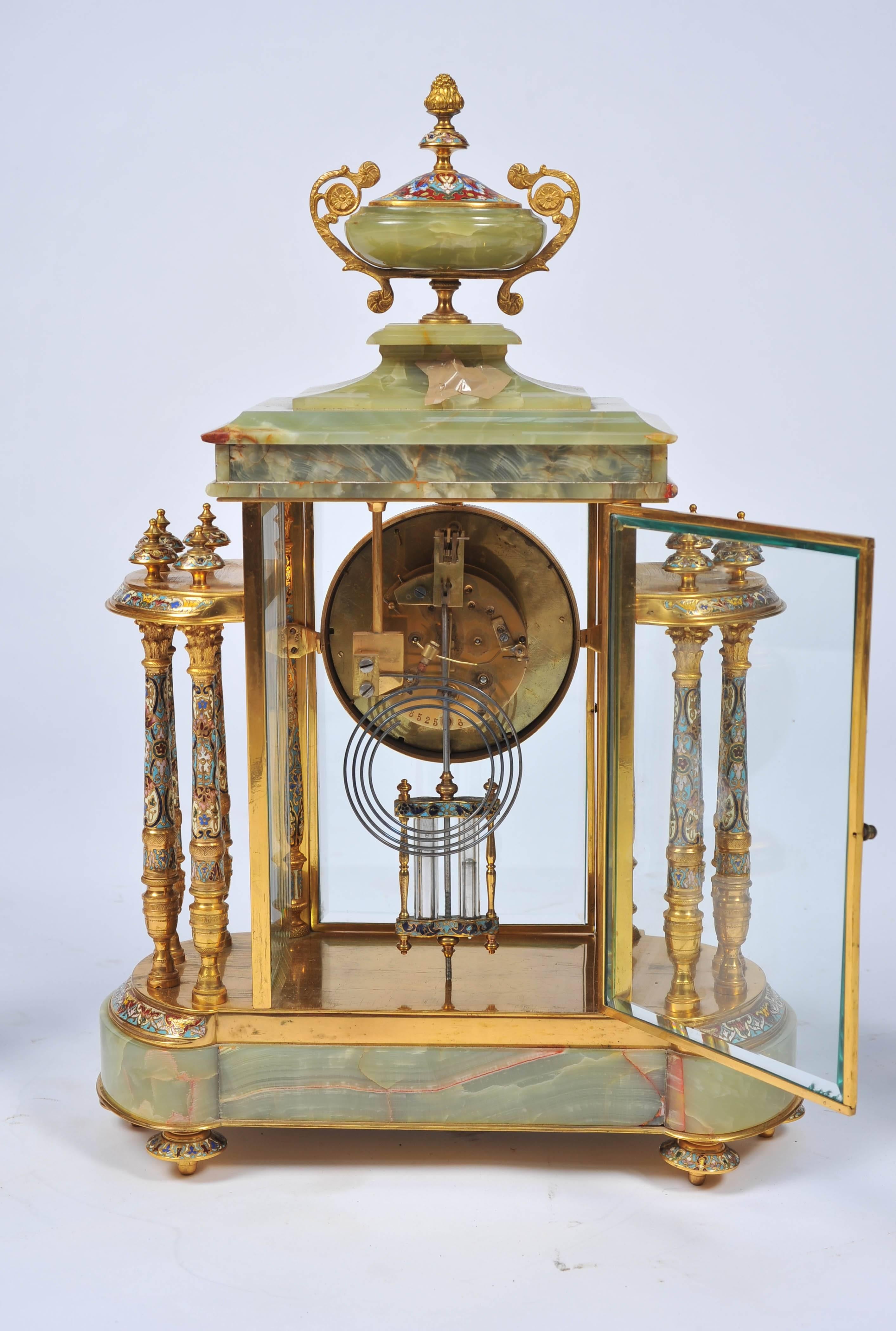 Antique French Louis XVI Style Clock Set 5