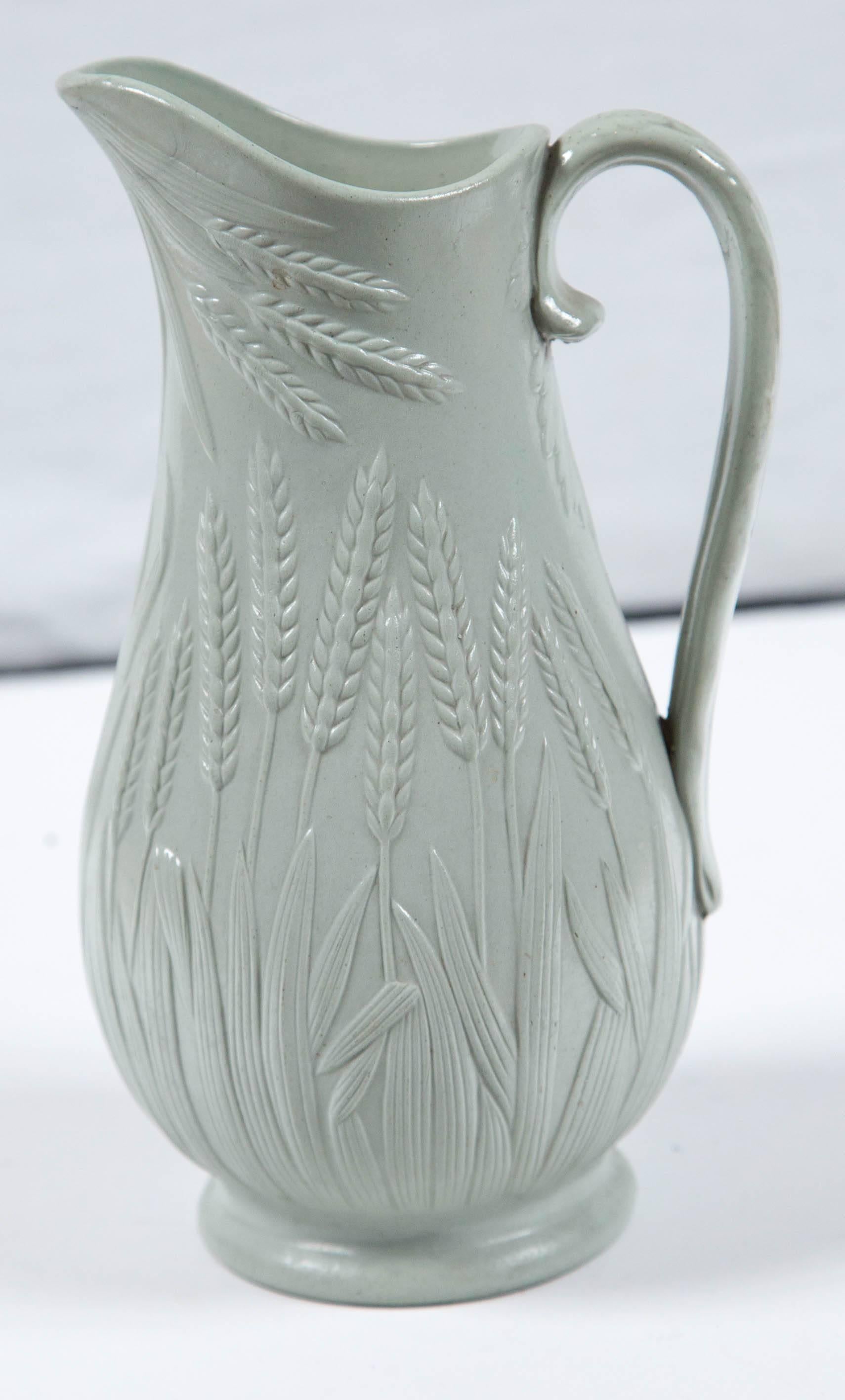 antique salt glazed stoneware pitcher