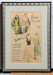 Pair of Vintage Fashion Advertisements, La Presse Montreal, 1928