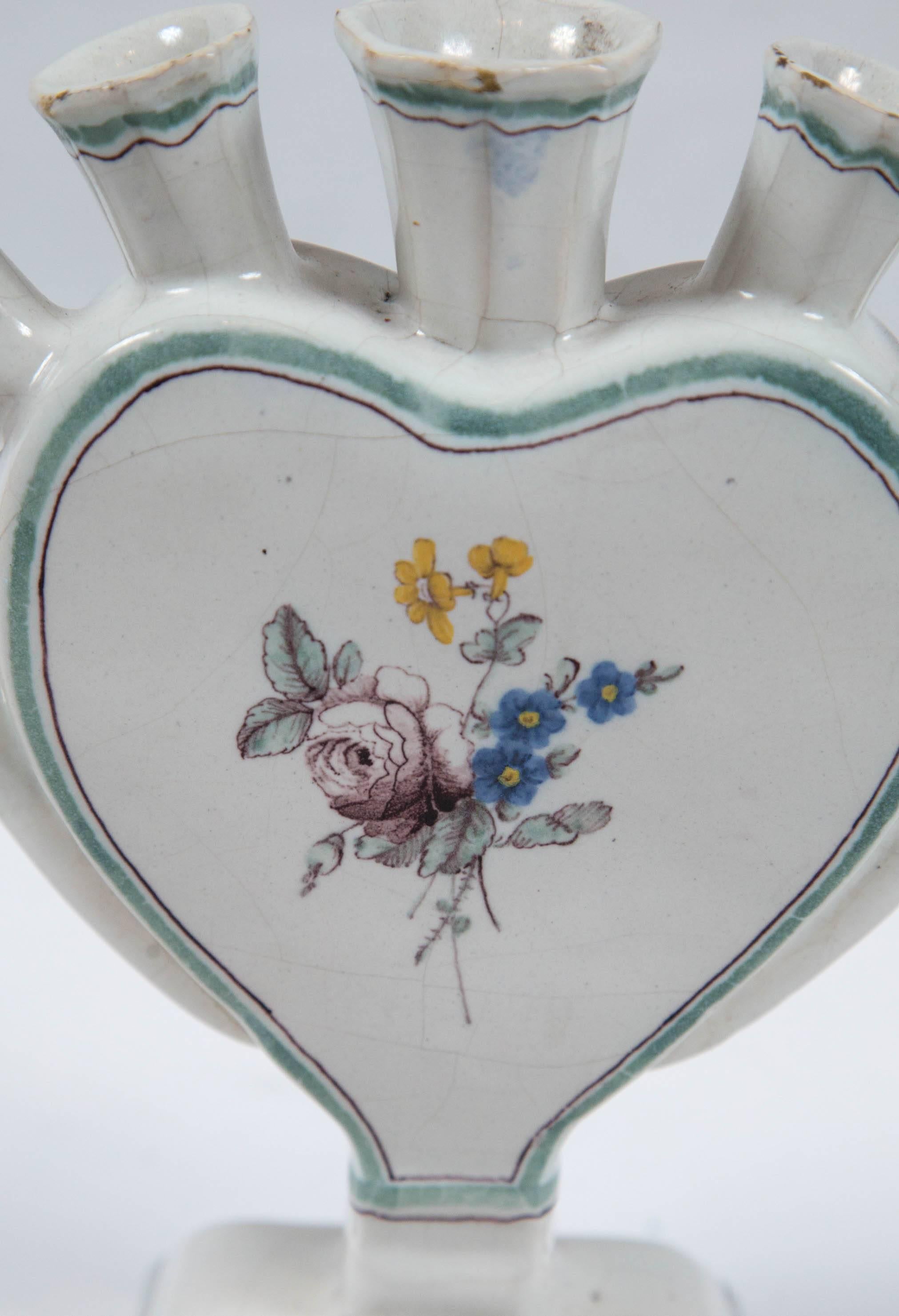 Hand-Painted French Faience Tulipiere, Early 19th Century