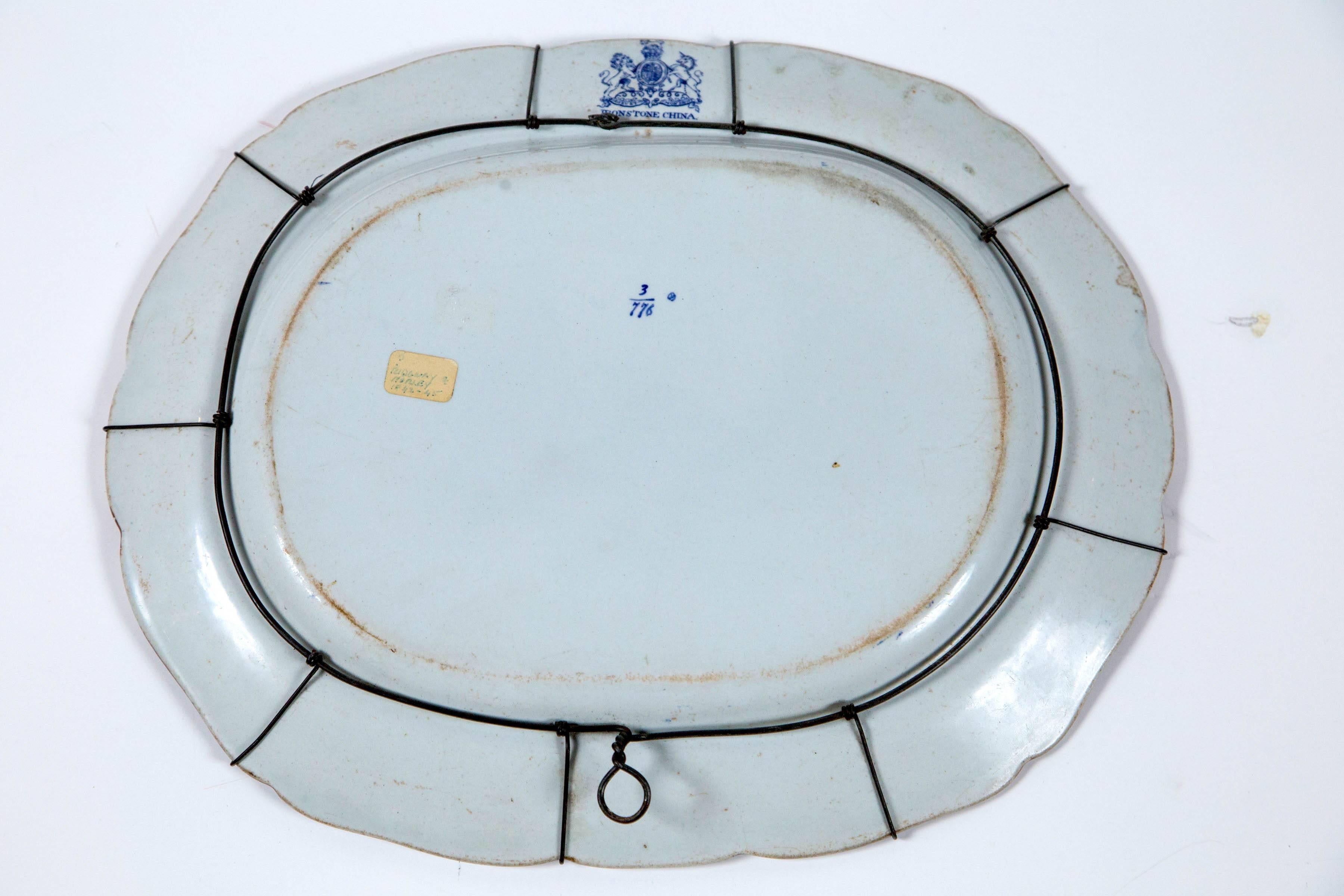 Chinoiserie Ironstone Platter, Ridgway & Morley, England, circa 1845 In Good Condition In Chappaqua, NY