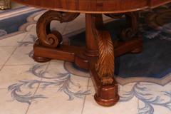 Large Oval Dining Table, Rectangular with Rounded Ends in Fruitwood Finish