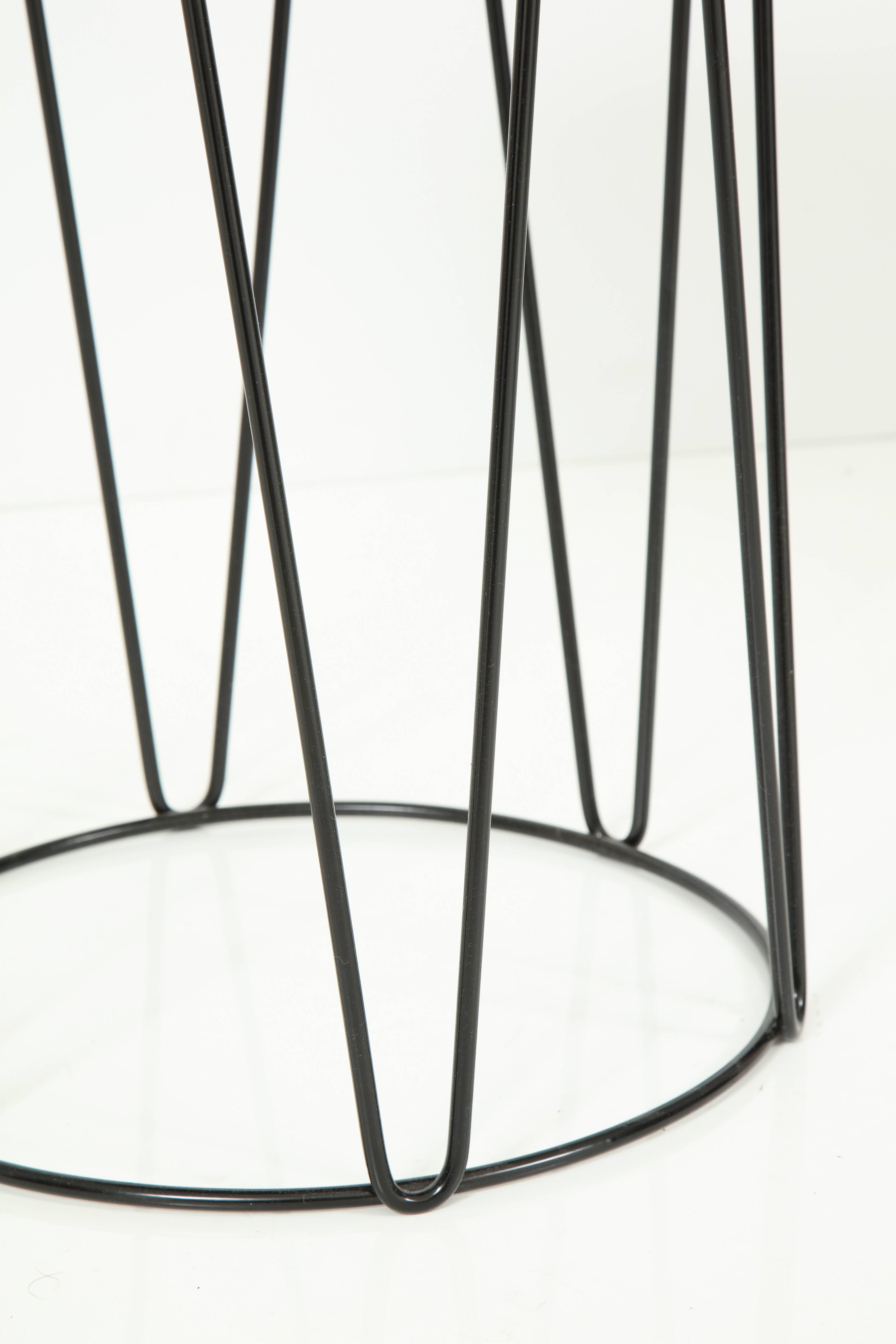 Pair of Wrought Iron Stools 2