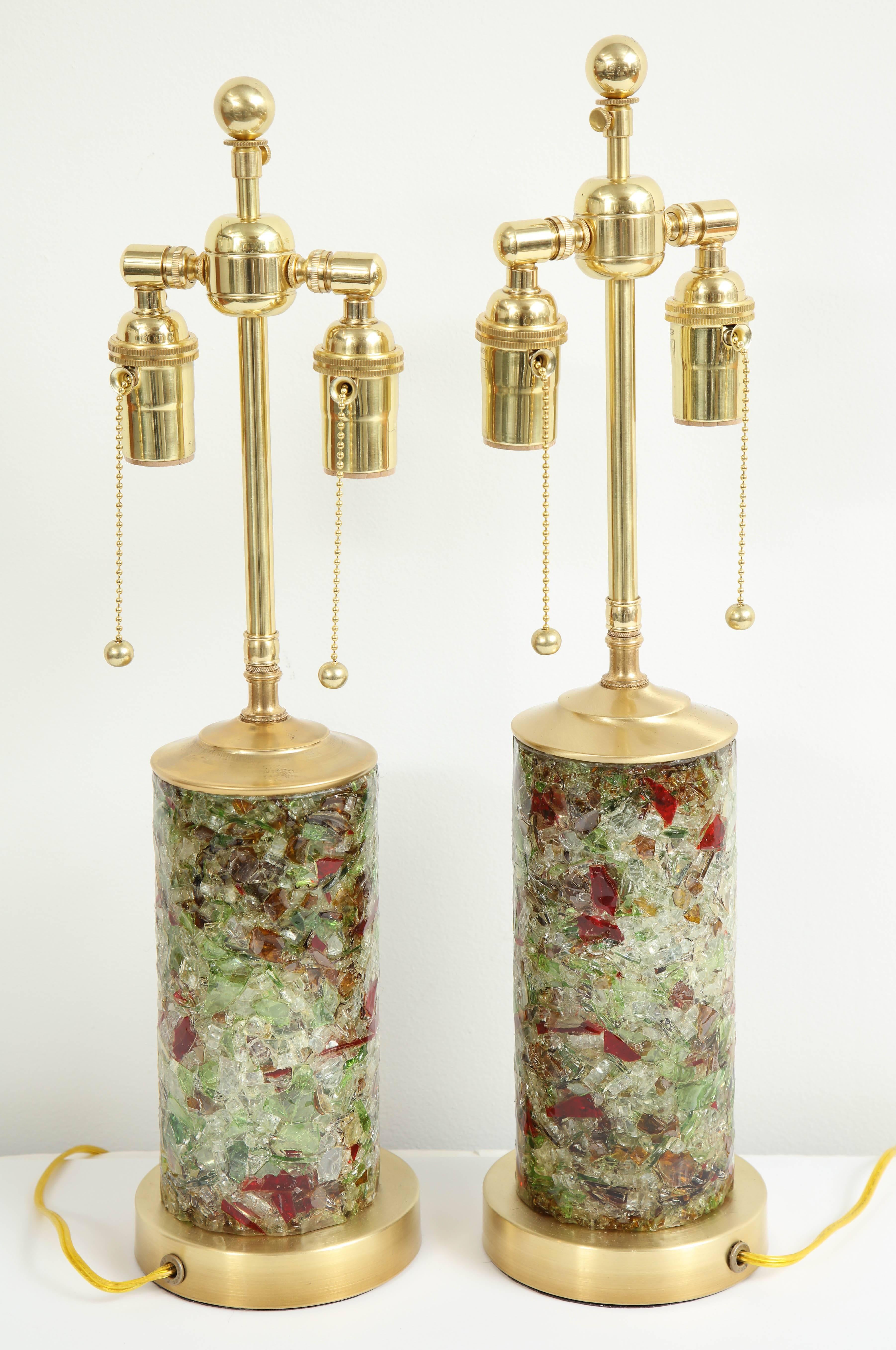 Pair of 1960s French Resin Lamps 3