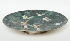 Large Los Castillo Mixed Metal and Stone Coupe/Charger