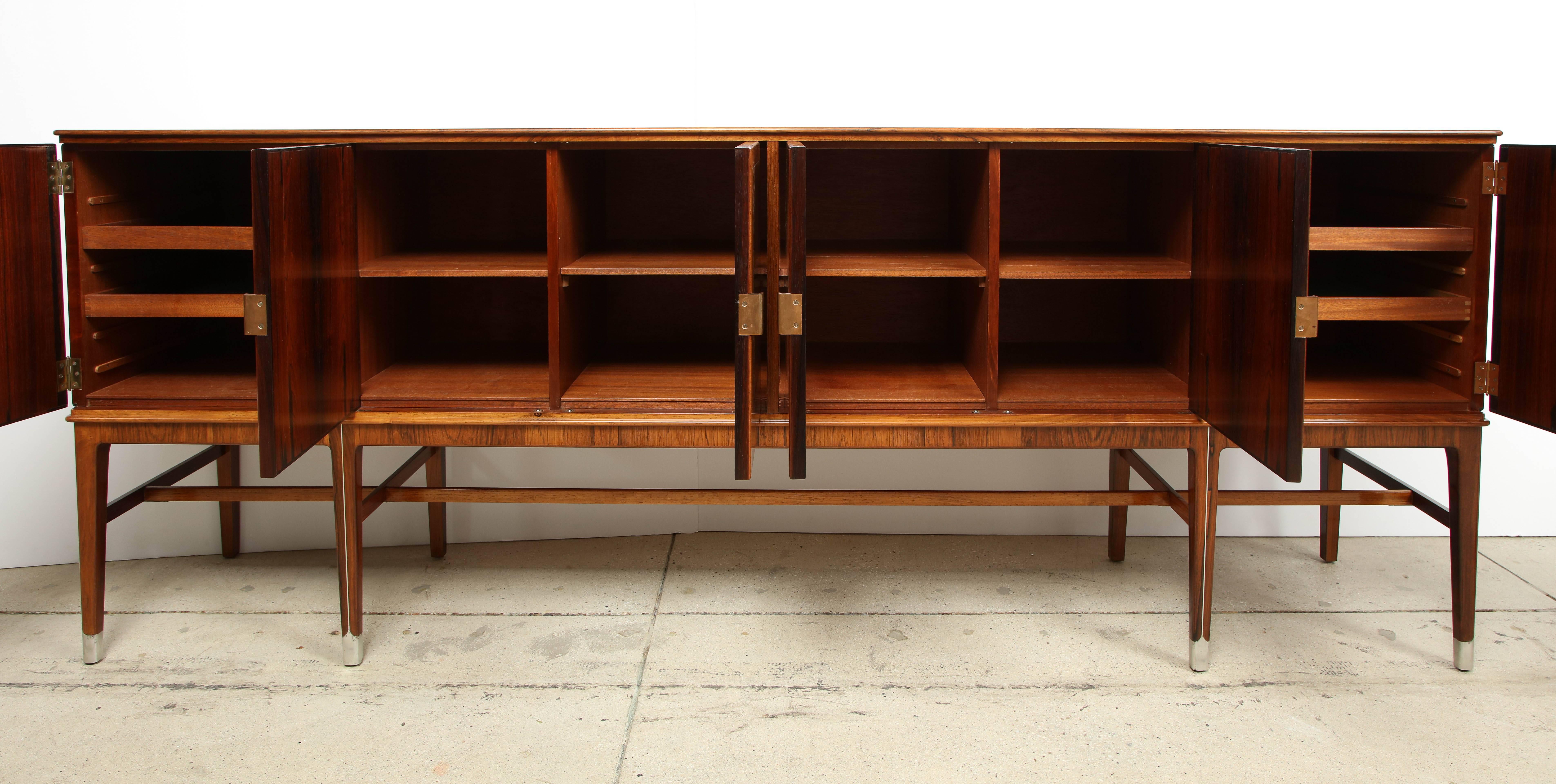 Mid-20th Century Agner Christoffersen Rosewood and White Metal Inlaid Sideboard