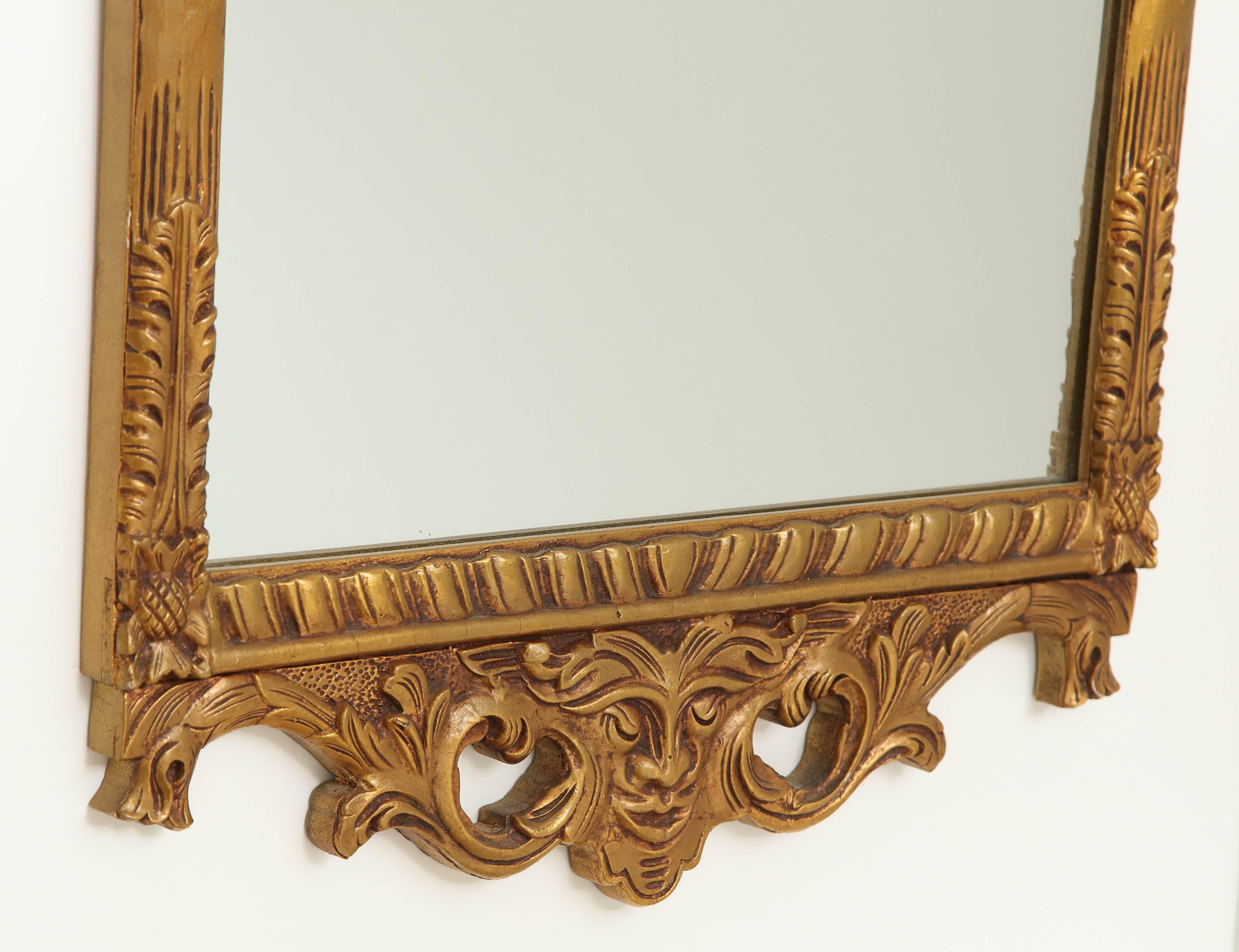 Hand-Carved Carved Italian Gilded Mirror