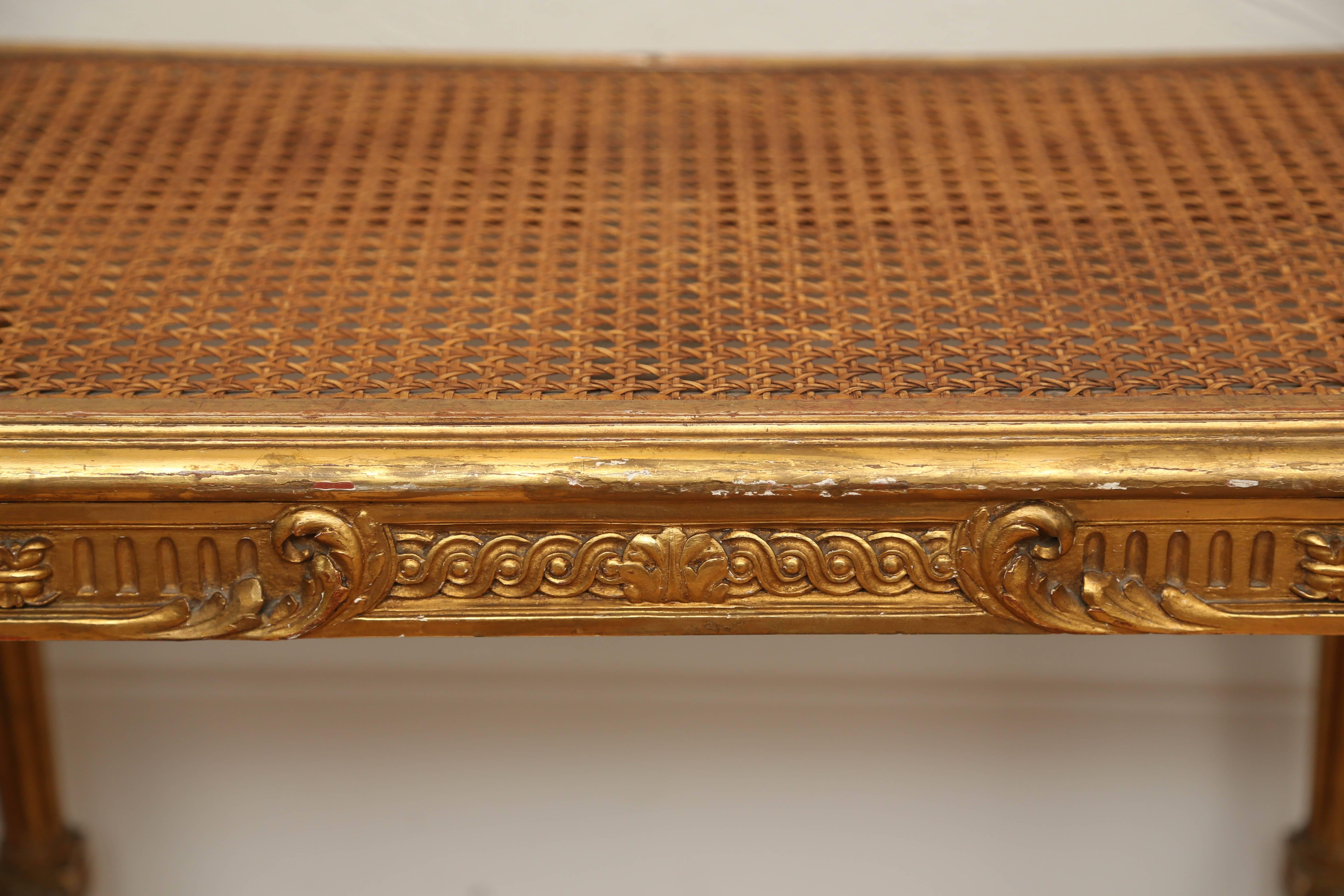 19th Century French Oval Gilded Bench 7
