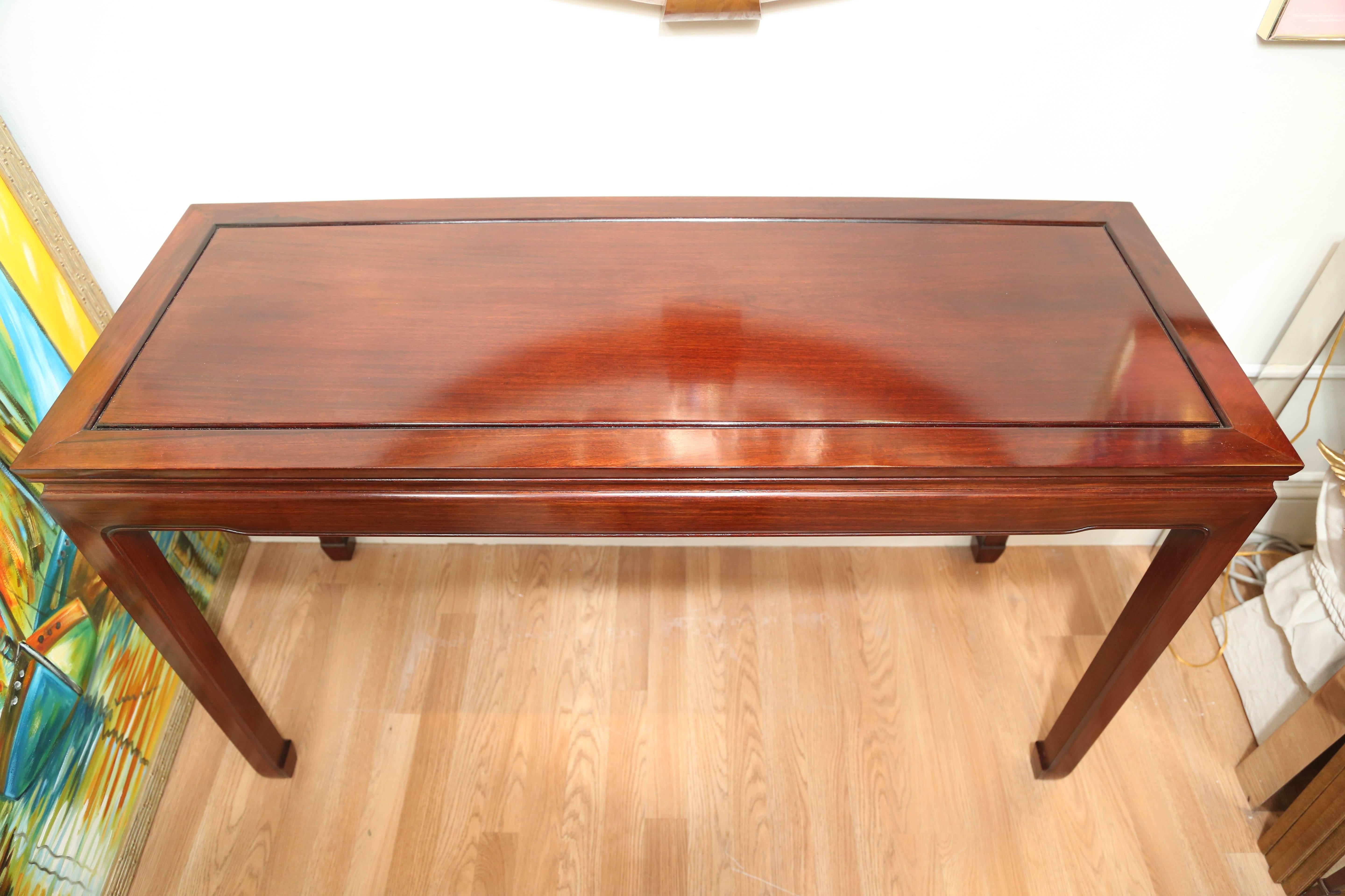 Chinese Rosewood Console In Good Condition In West Palm Beach, FL