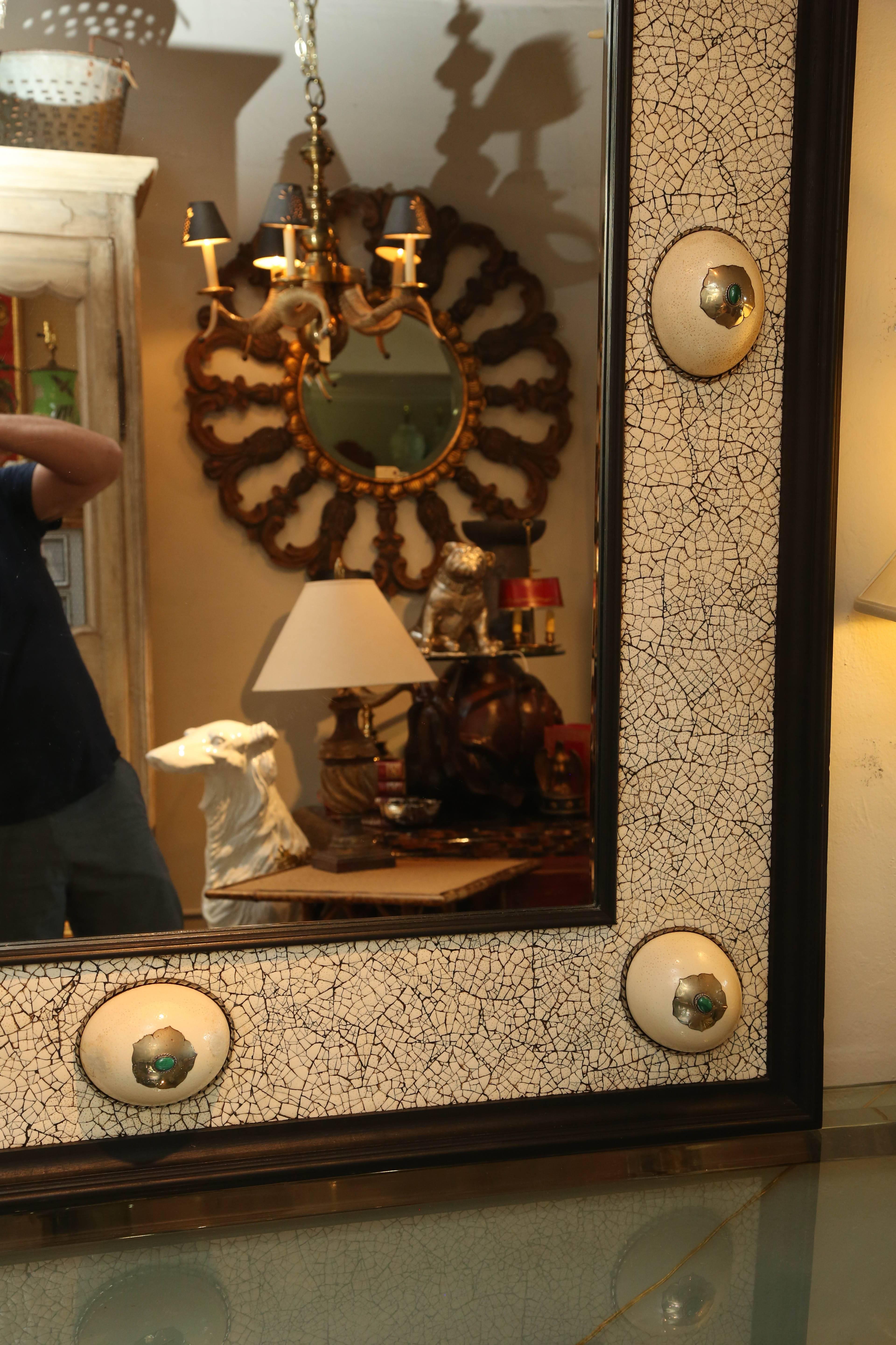 Ostrich Egg Mirror by Anthony Redmile In Good Condition In West Palm Beach, FL