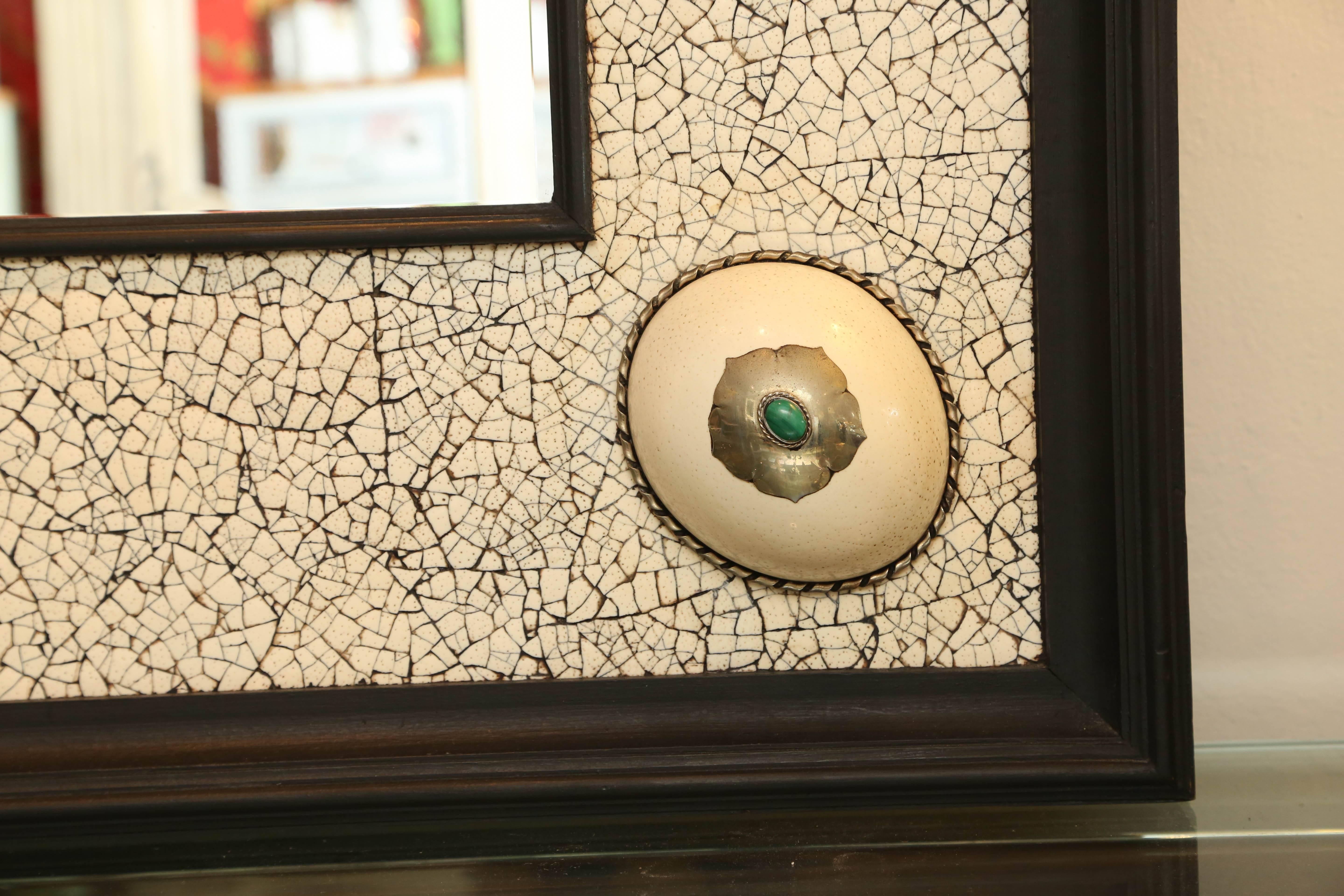 20th Century Ostrich Egg Mirror by Anthony Redmile