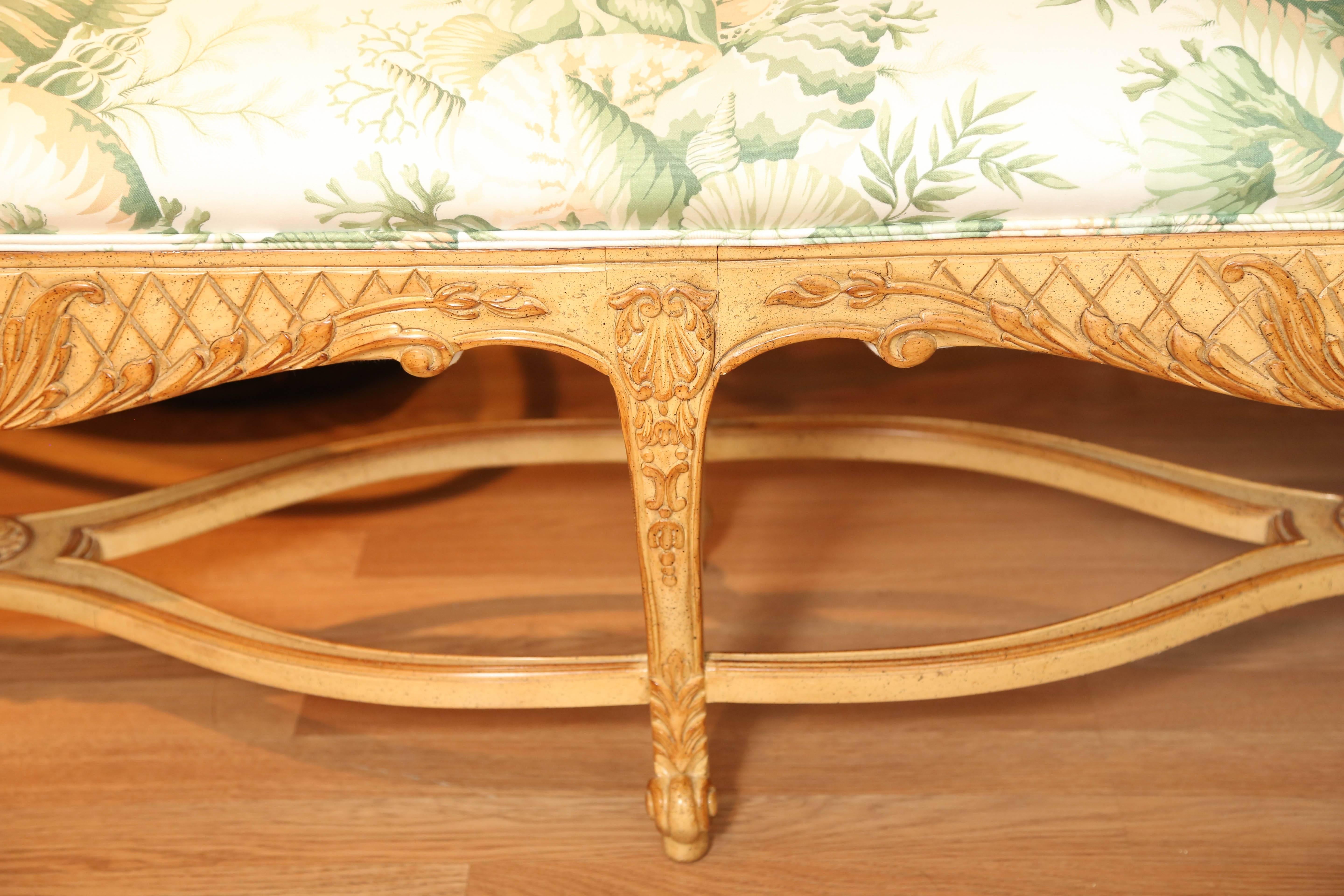 Country French Bench by Auffray In Good Condition In West Palm Beach, FL