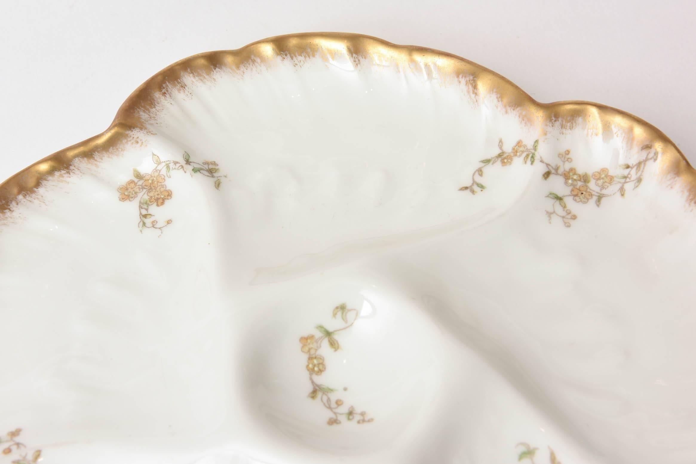 Antique Limoges Oyster Plate, Charles Fields Haviland 2