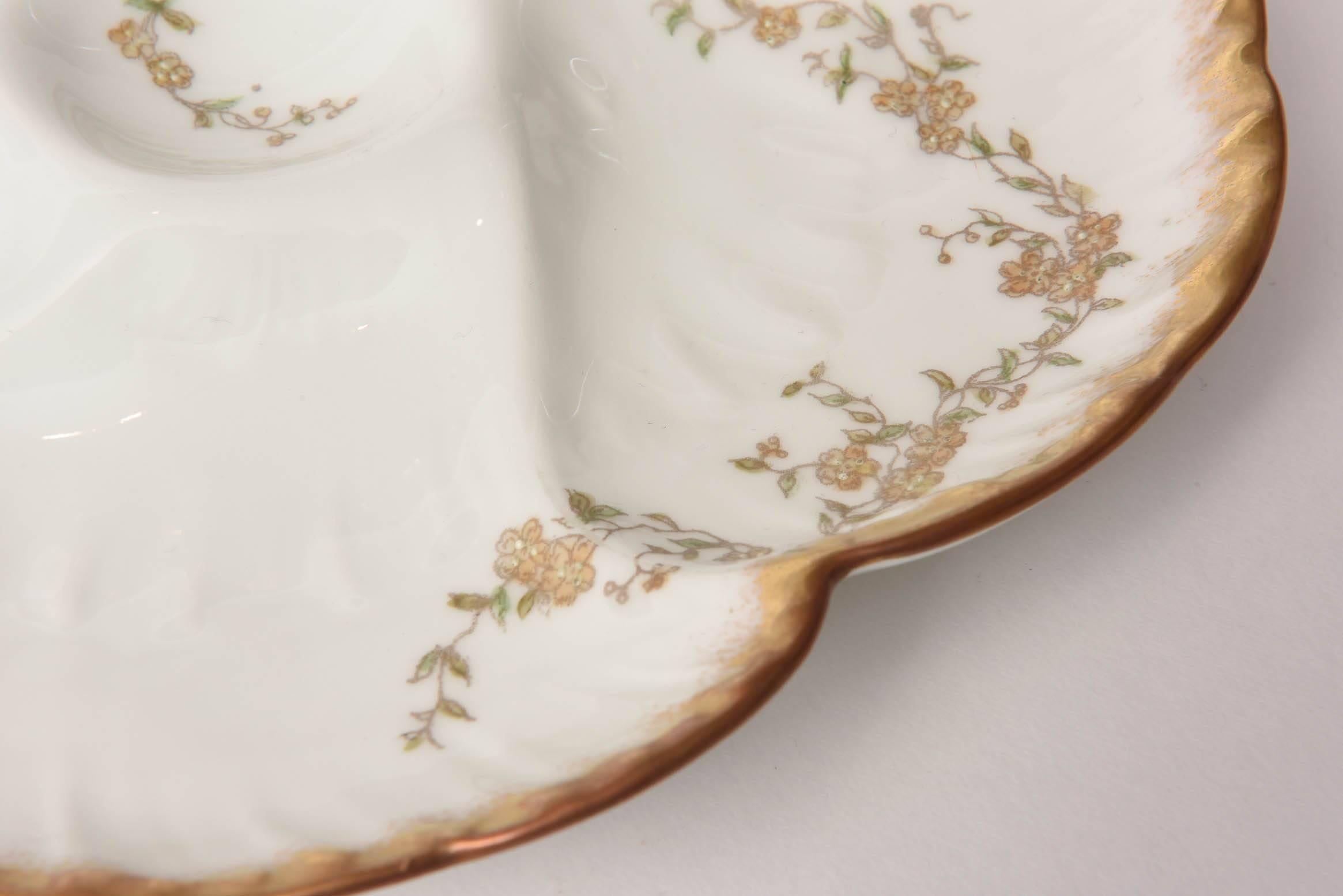 Antique Limoges Oyster Plate, Charles Fields Haviland 3