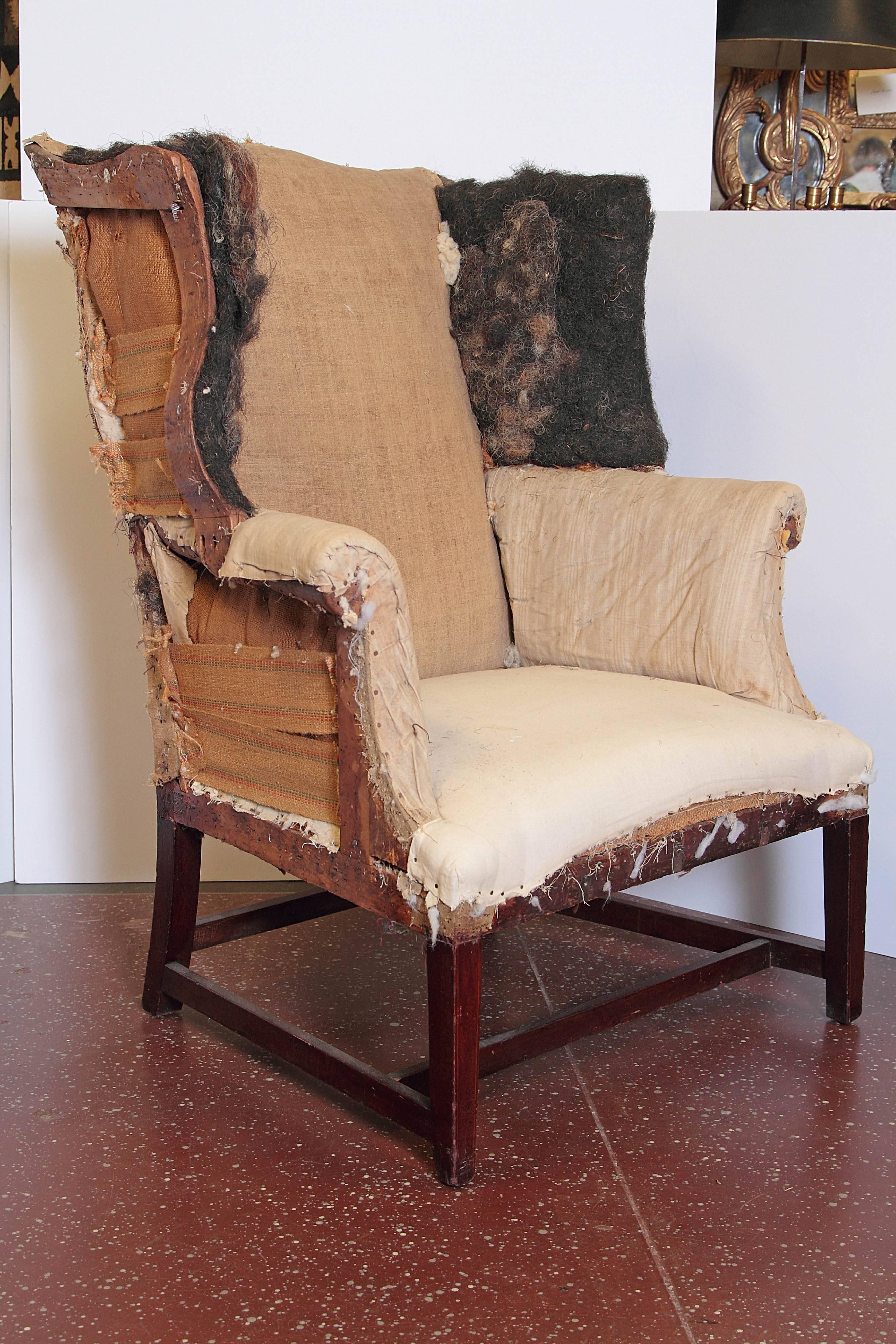 American Hepplewhite Wing Chair 3