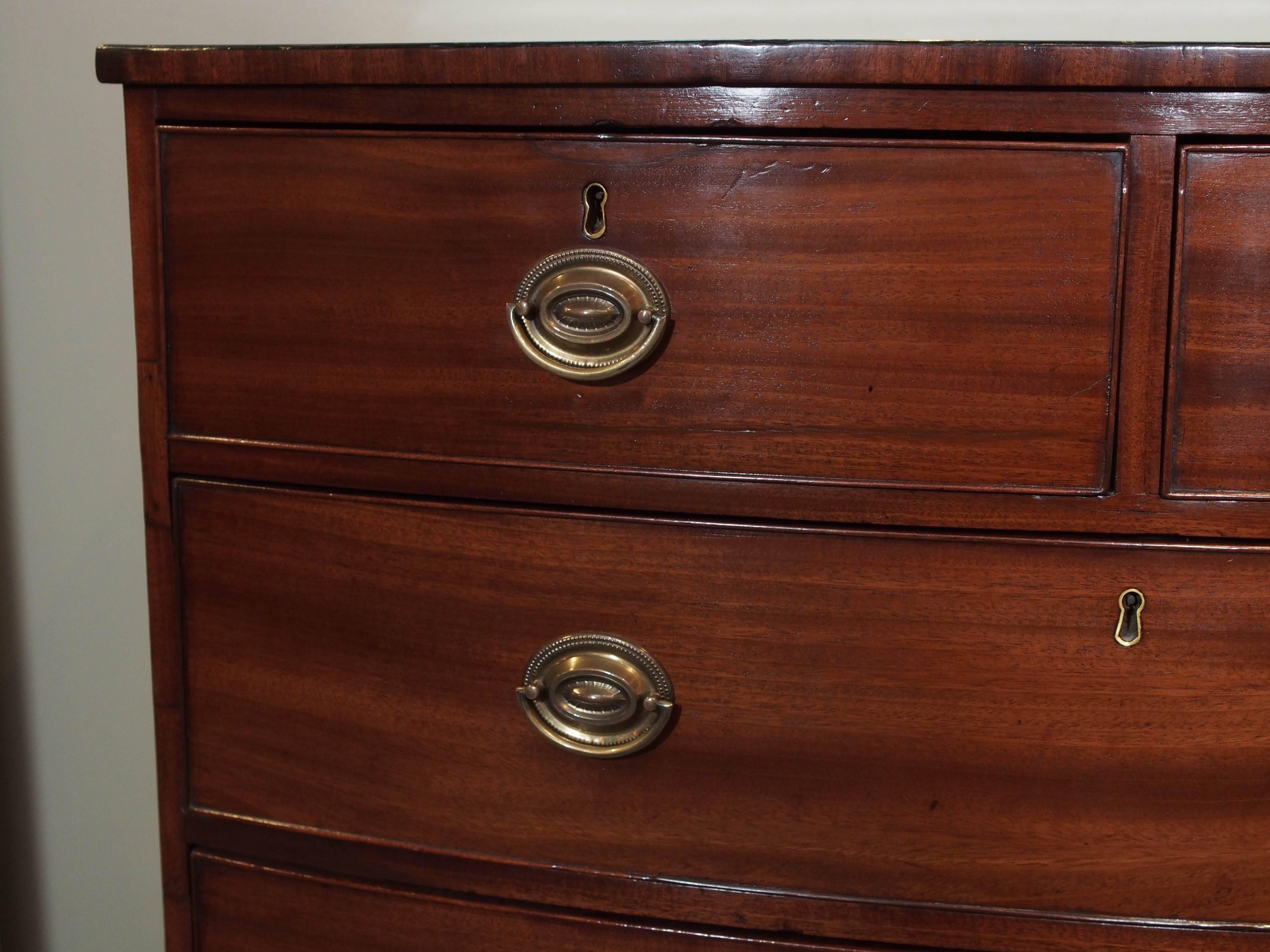 regency bow front chest