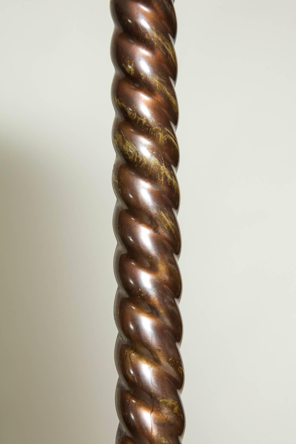 Brass Rope Twist Floor Lamp 3