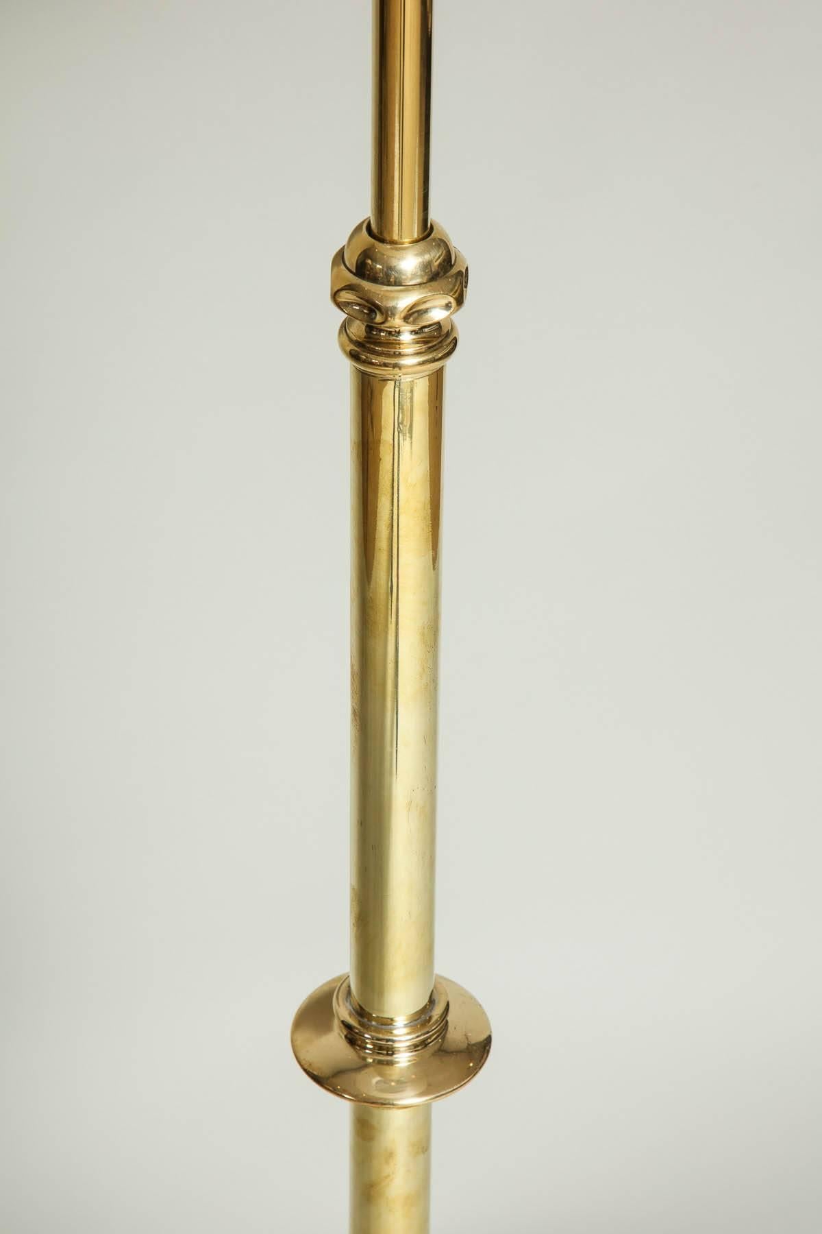 Great Britain (UK) Adjustable Brass Floor Lamp
