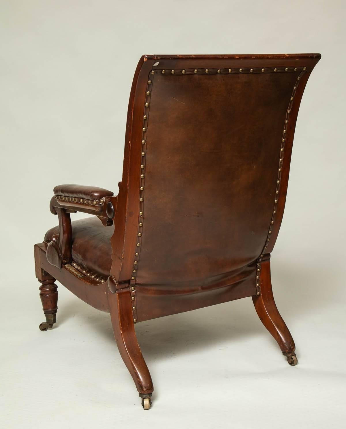 William IV Reclining Library Chair 1