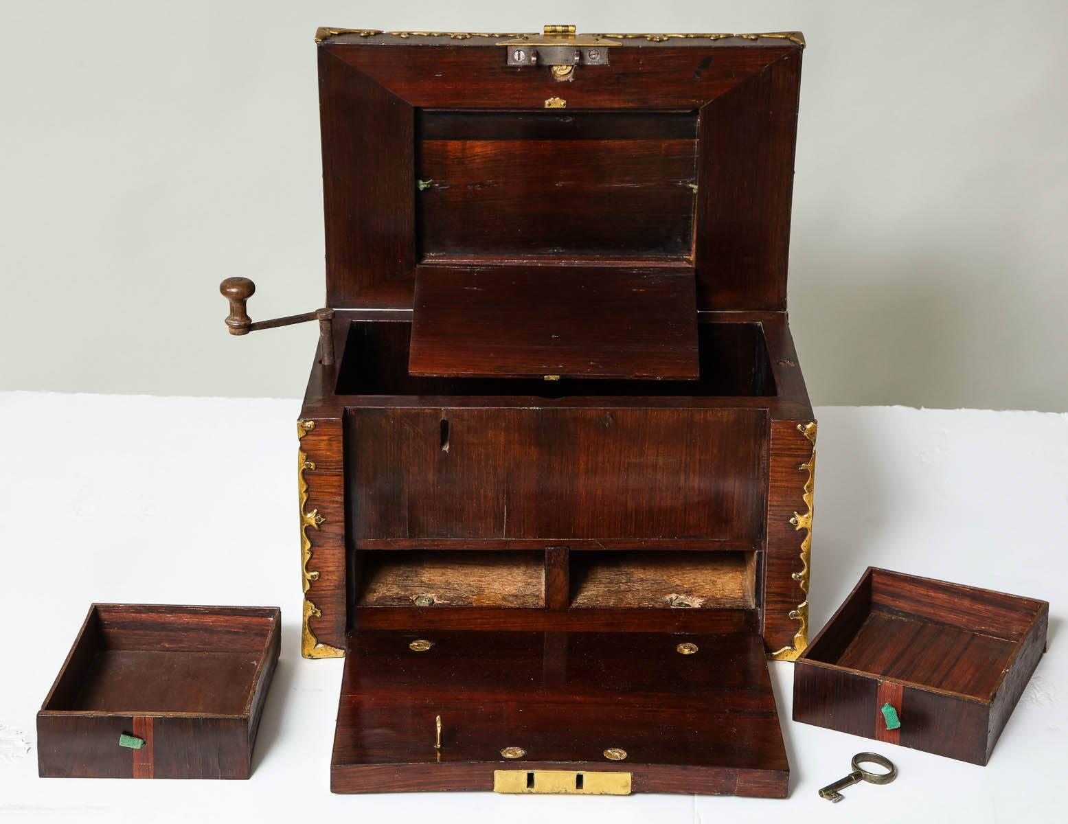 17th Century Brassbound Travelers Valuables Chest 1