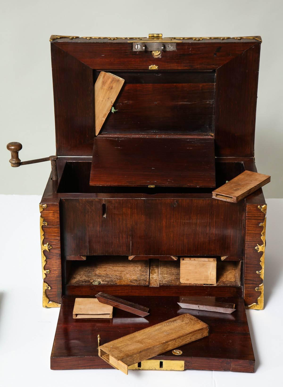 17th Century Brassbound Travelers Valuables Chest 2