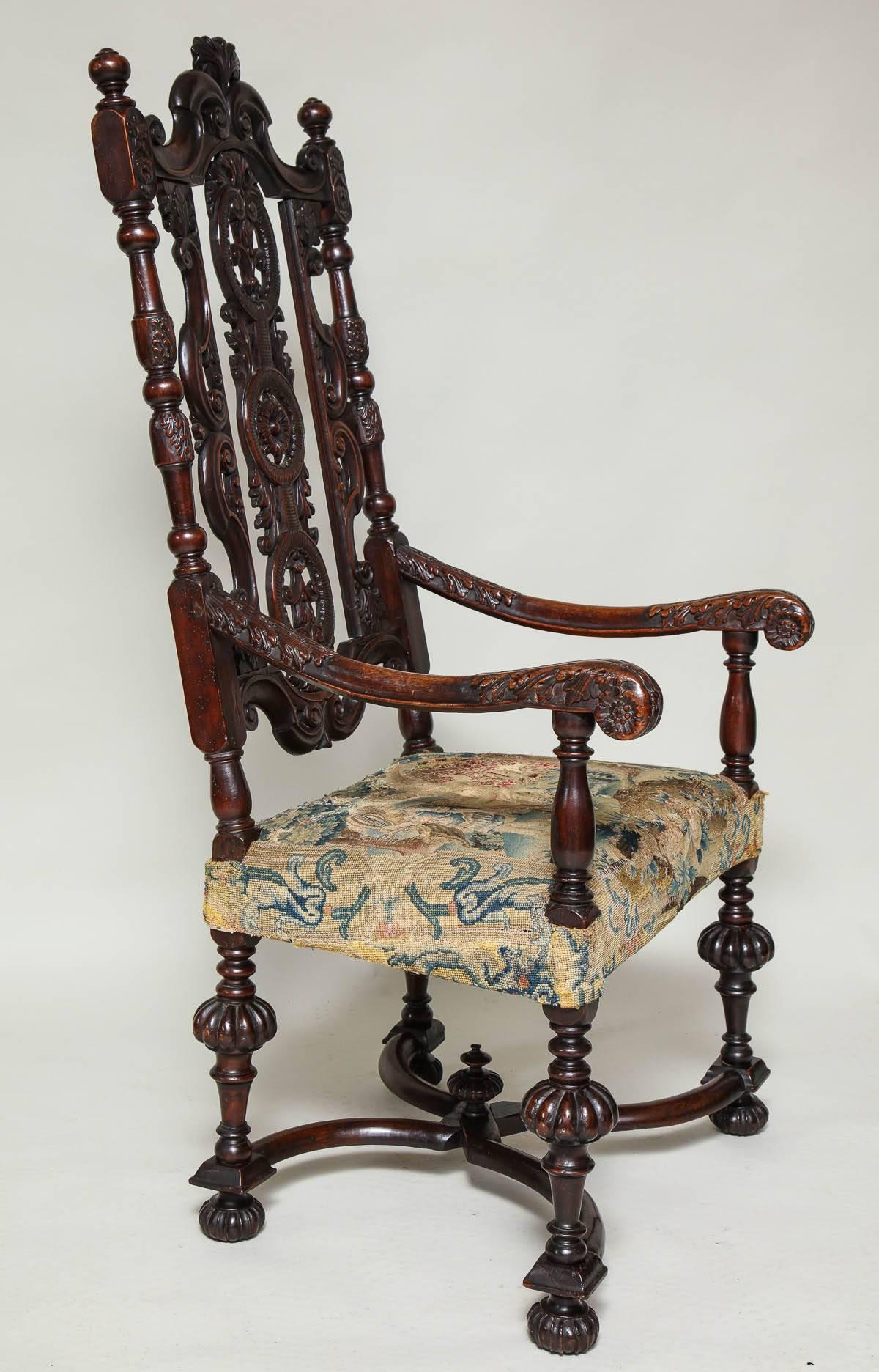 William and Mary English Baroque Armchair