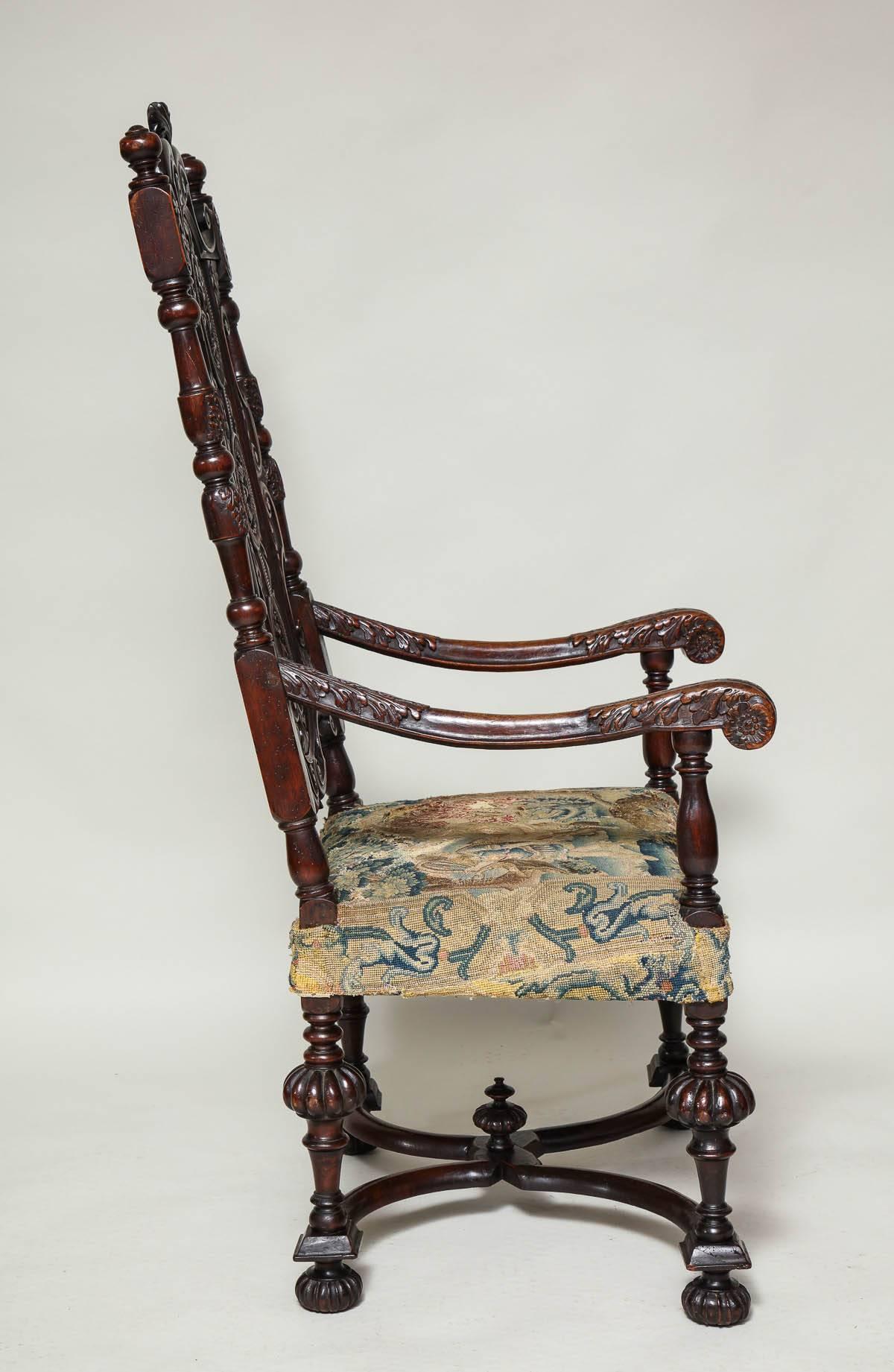 English Baroque Armchair In Excellent Condition In Greenwich, CT