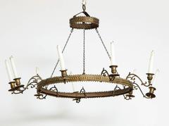 Brass Ring Candle Chandelier