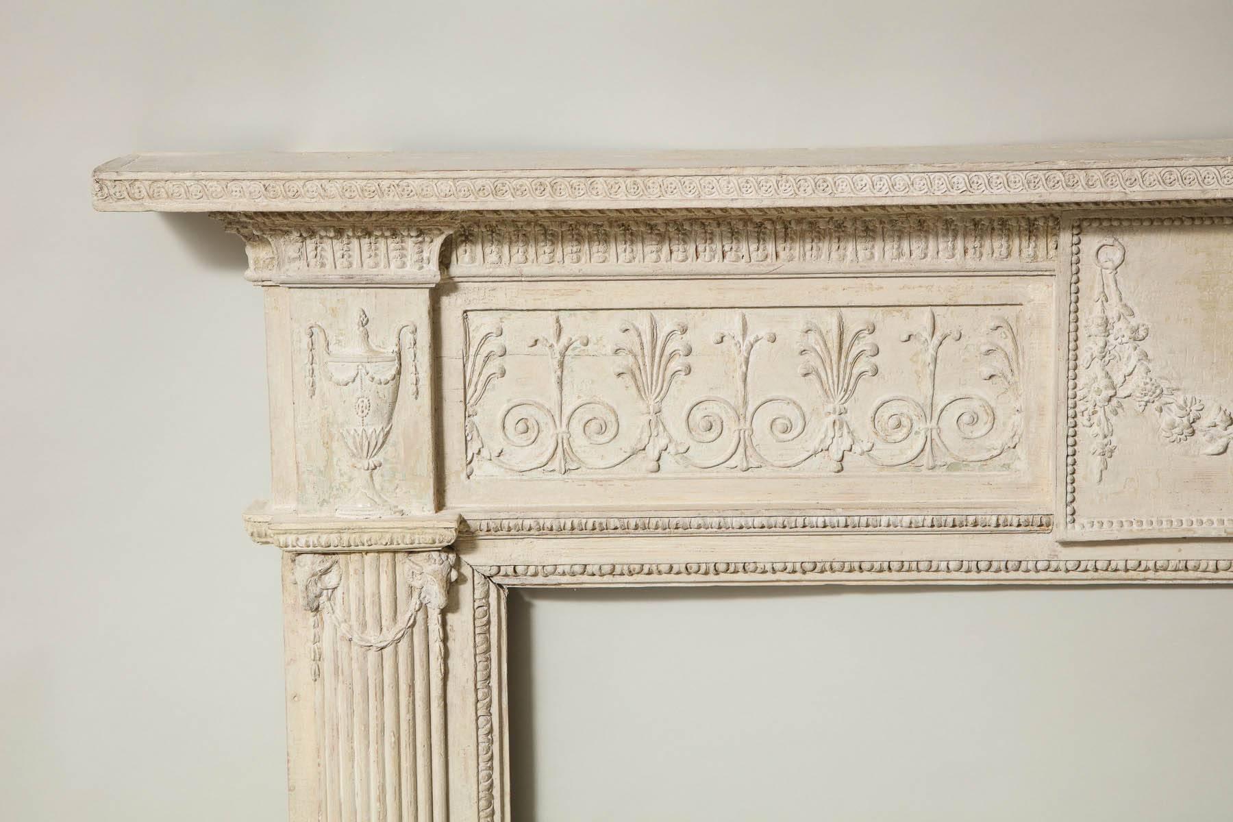 English Robert Adam Period Chimneypiece