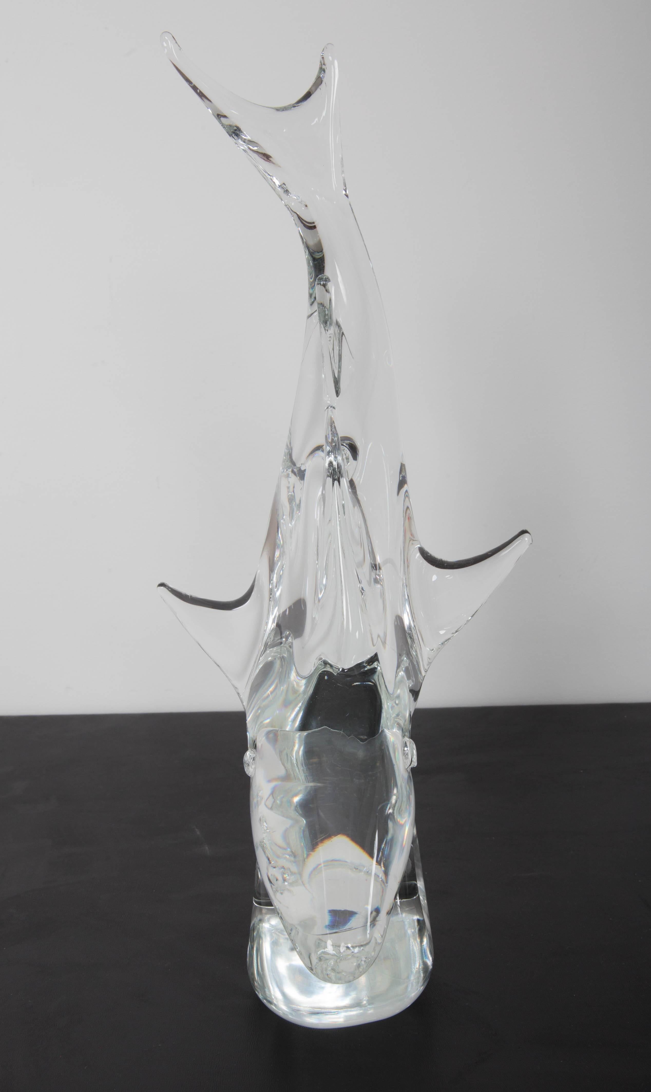 Italian Murano Glass Shark by Licio Zanetti For Sale