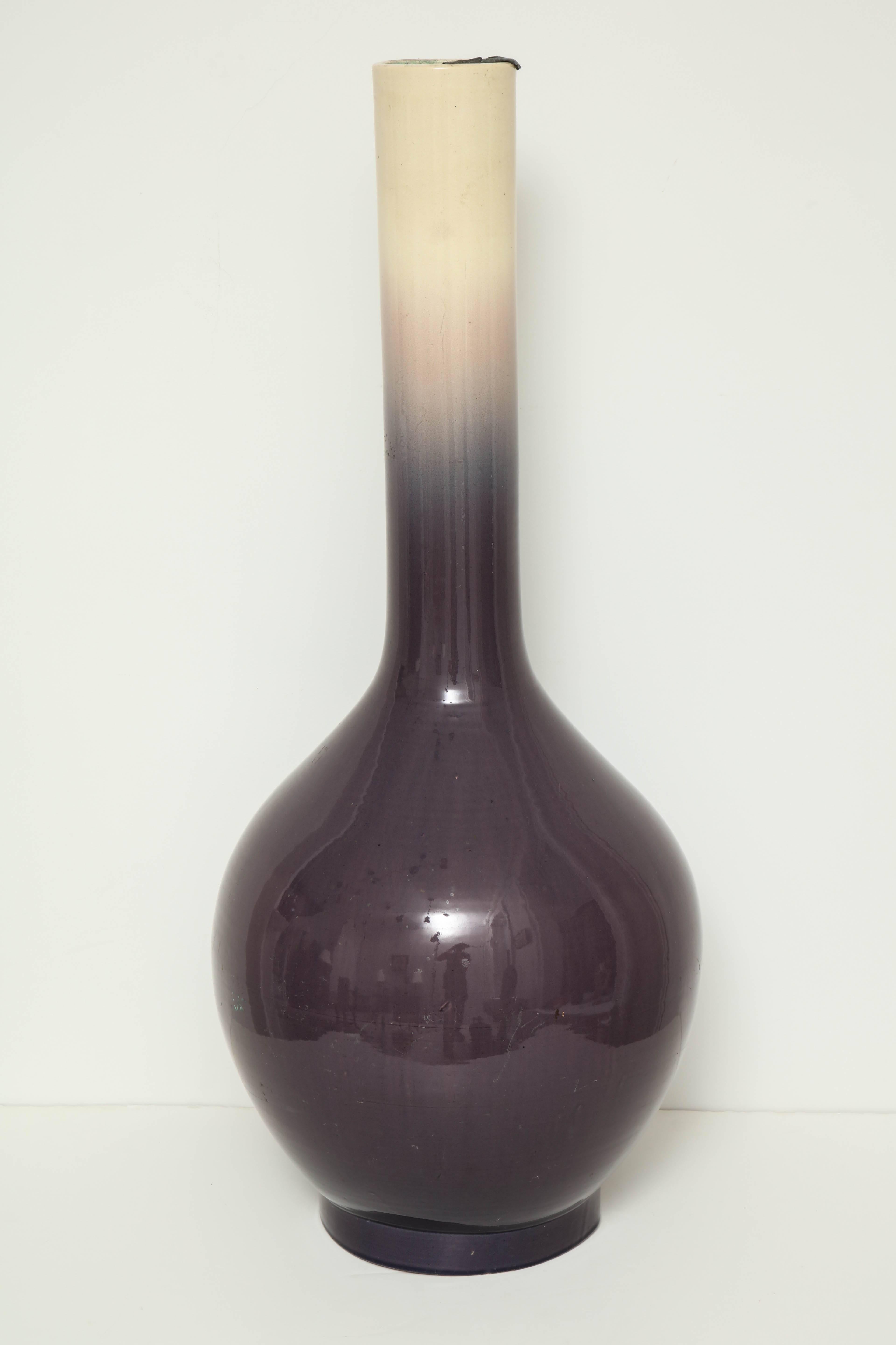 Massive Chinese Flambé Glazed Vase In Excellent Condition In New York, NY