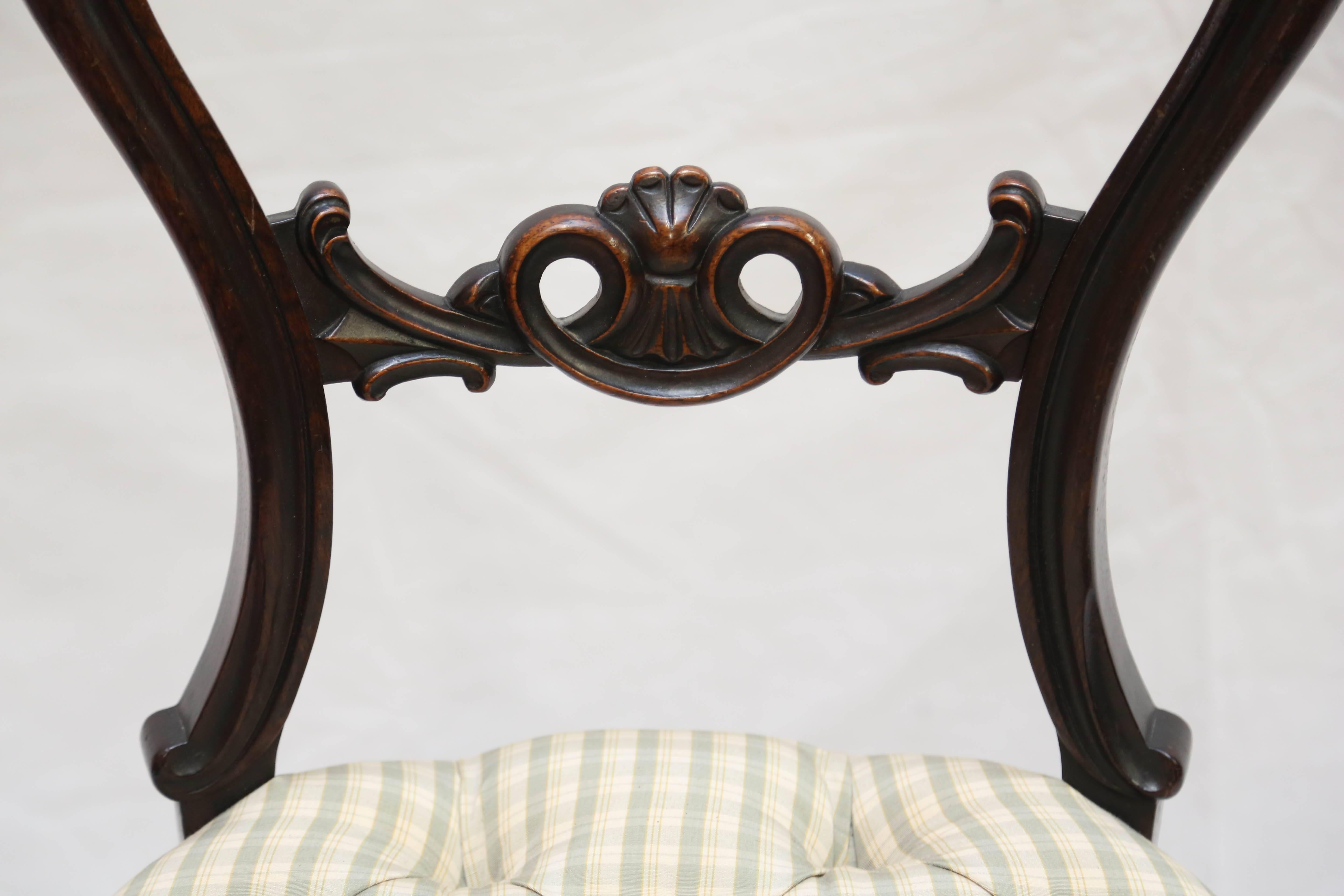 Great Britain (UK) 19th Century English Mahogany Balloon Back Side Chair