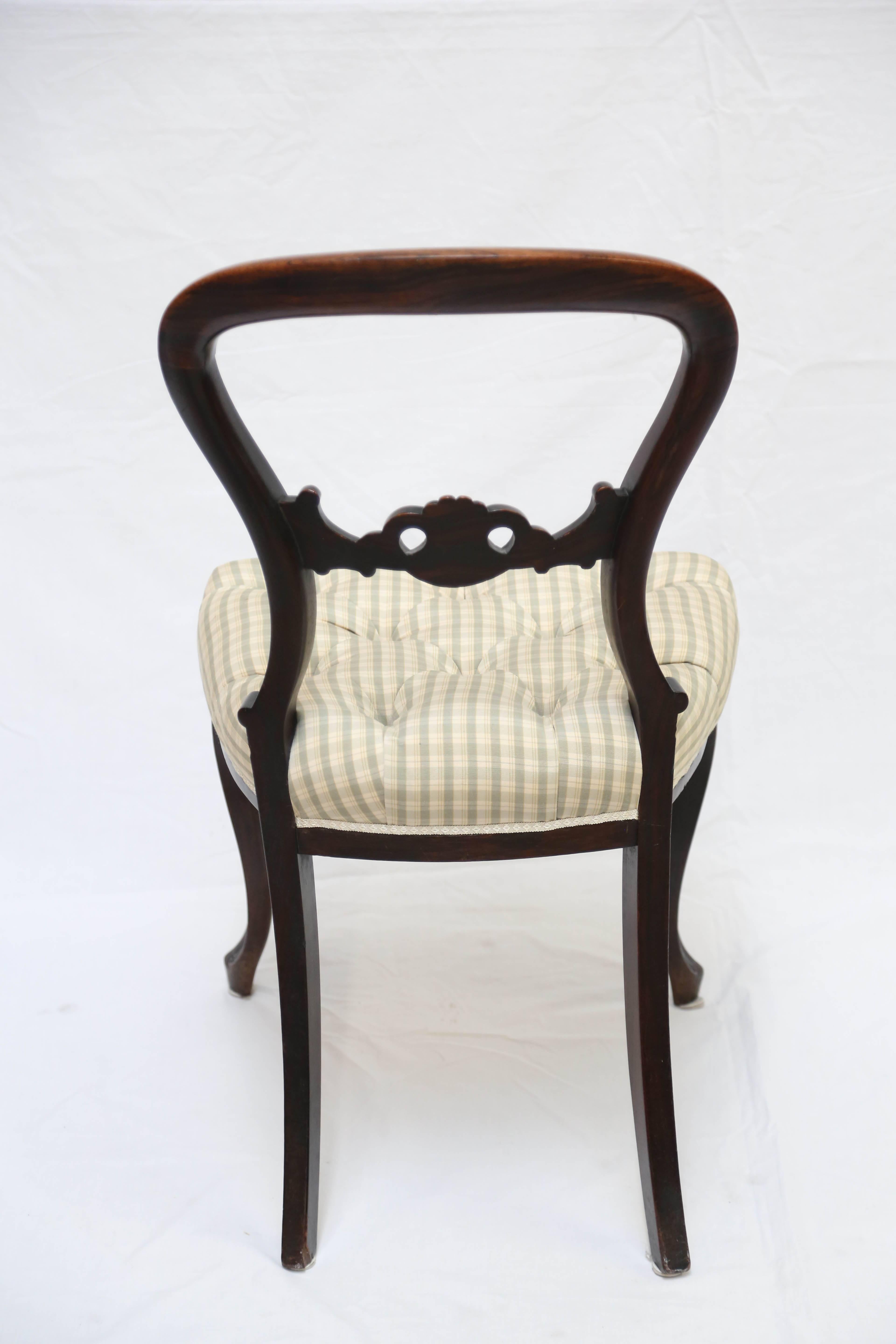 19th Century English Mahogany Balloon Back Side Chair 2