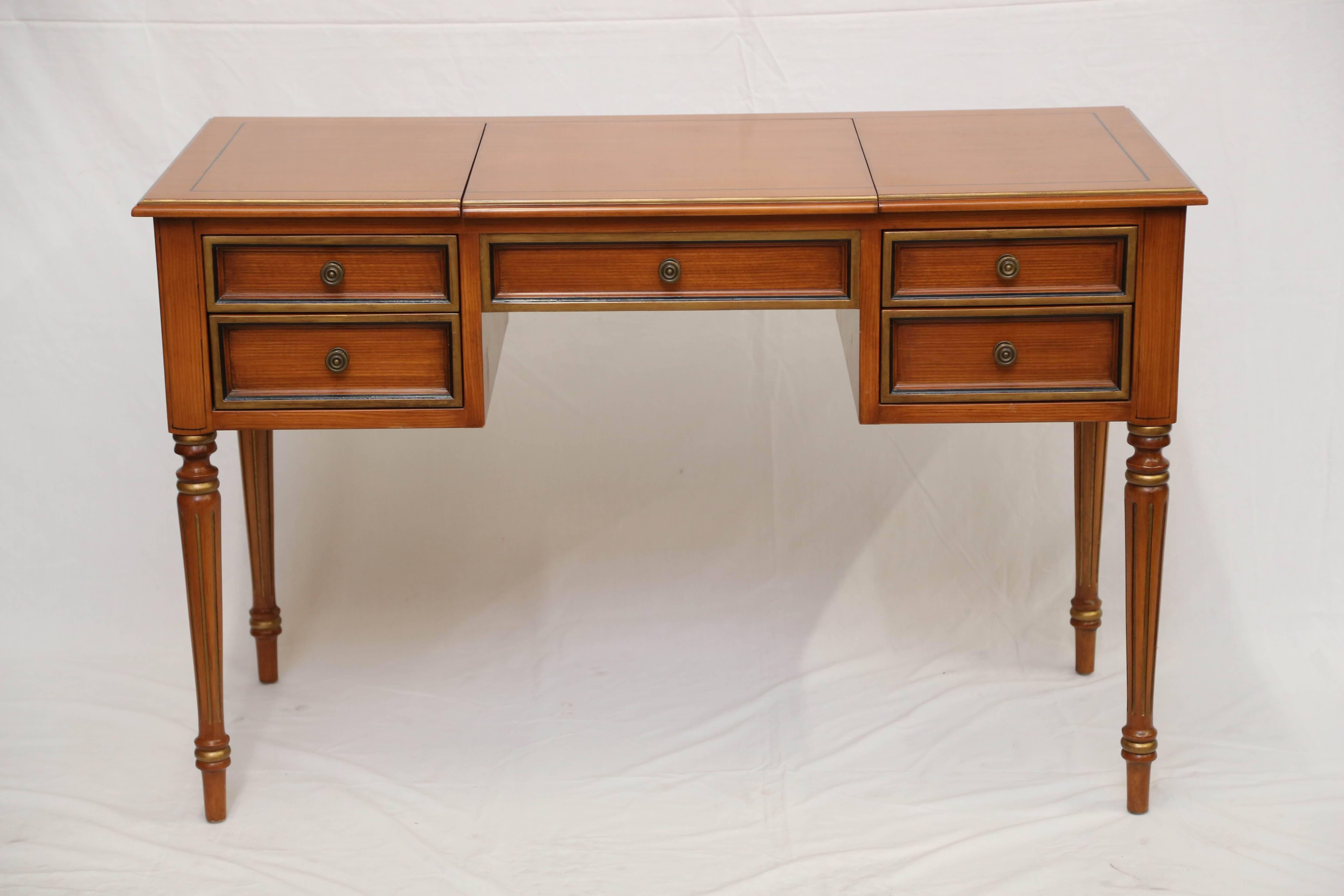 French Provincial Julia Gray Maple Desk or Dressing Table