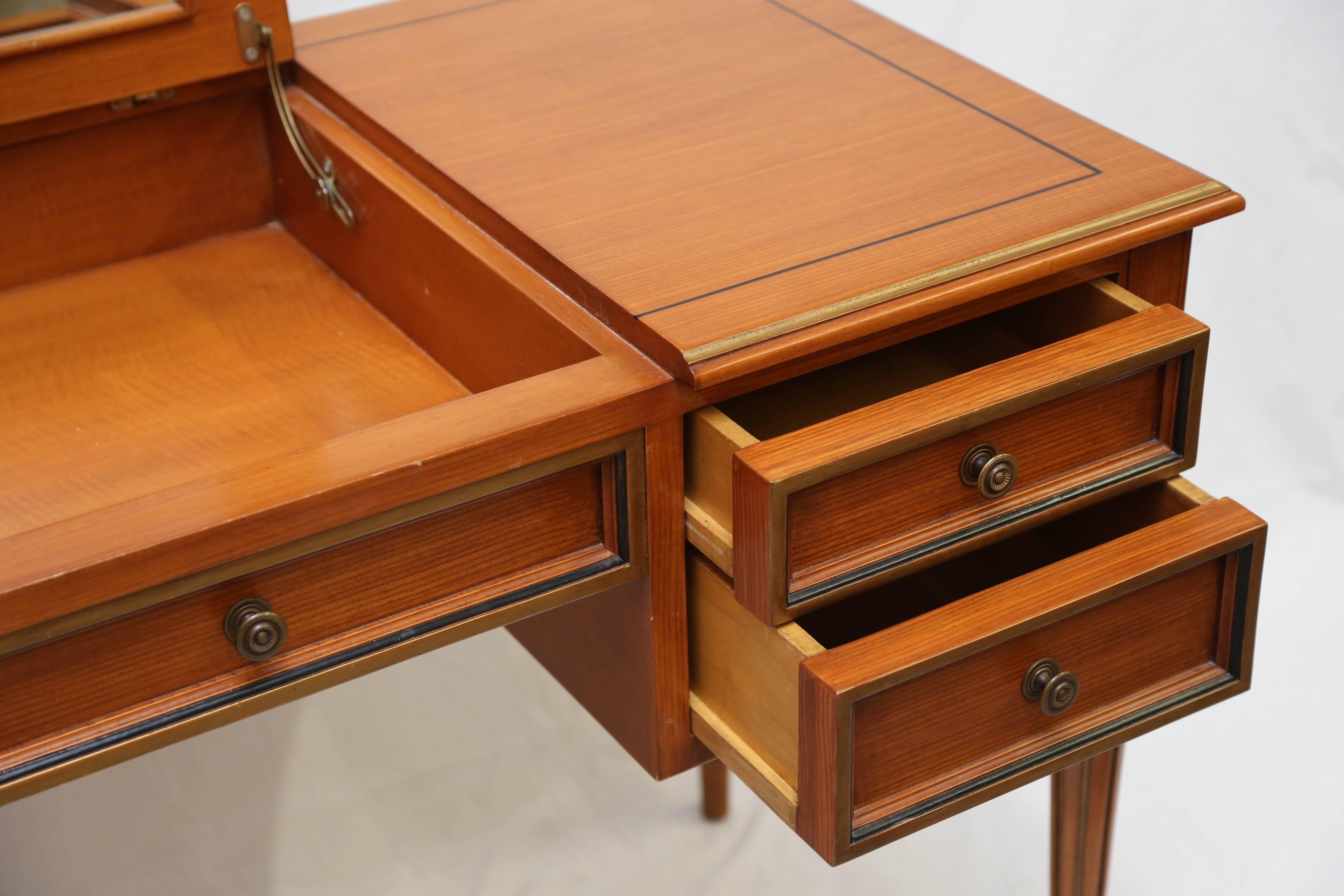 Ebonized Julia Gray Maple Desk or Dressing Table