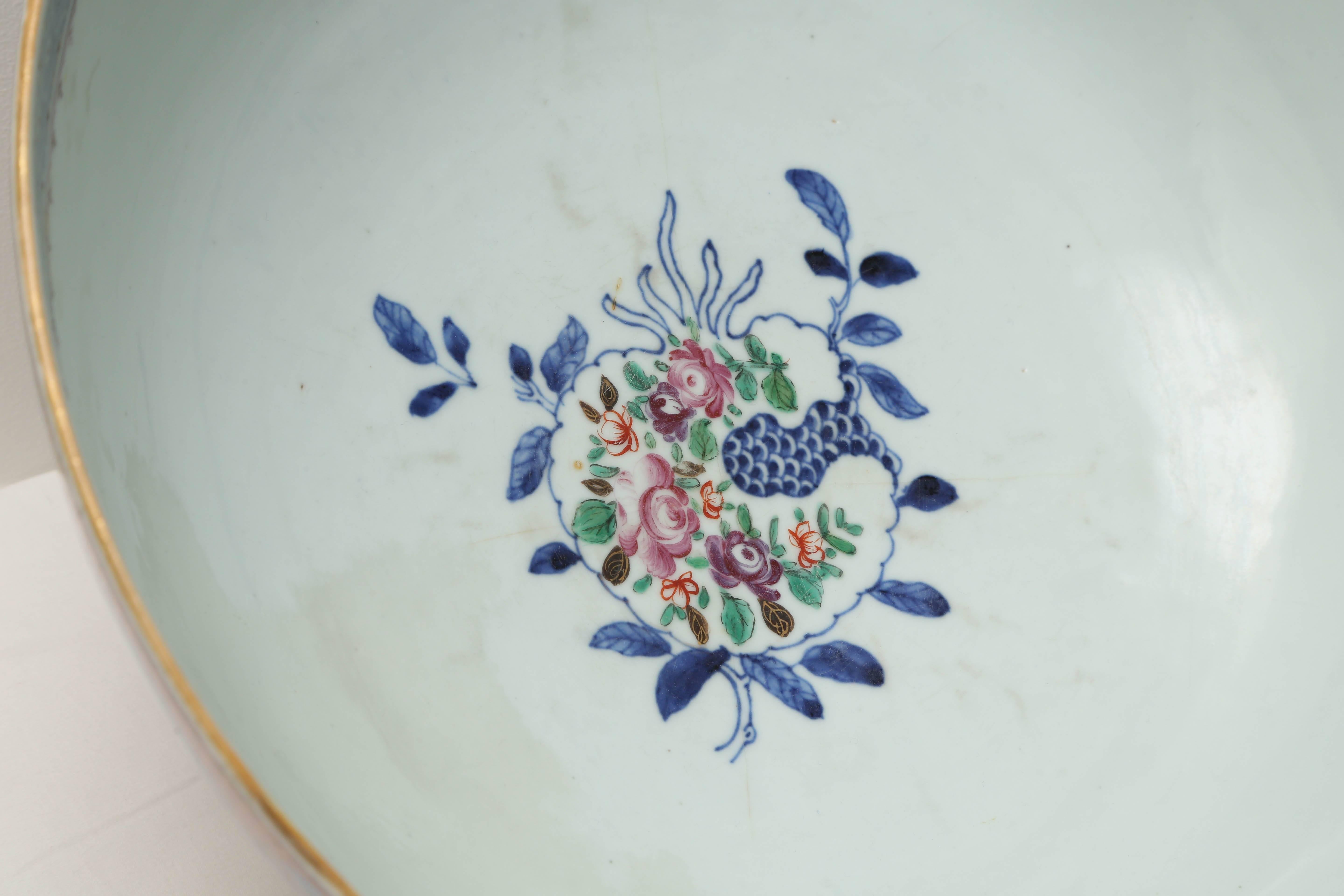 18th Century Chinese Export Mandarin Palette Porcelain Bowl 3
