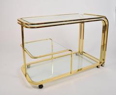 US Brass Extending Drinks/Entertaining Trolley